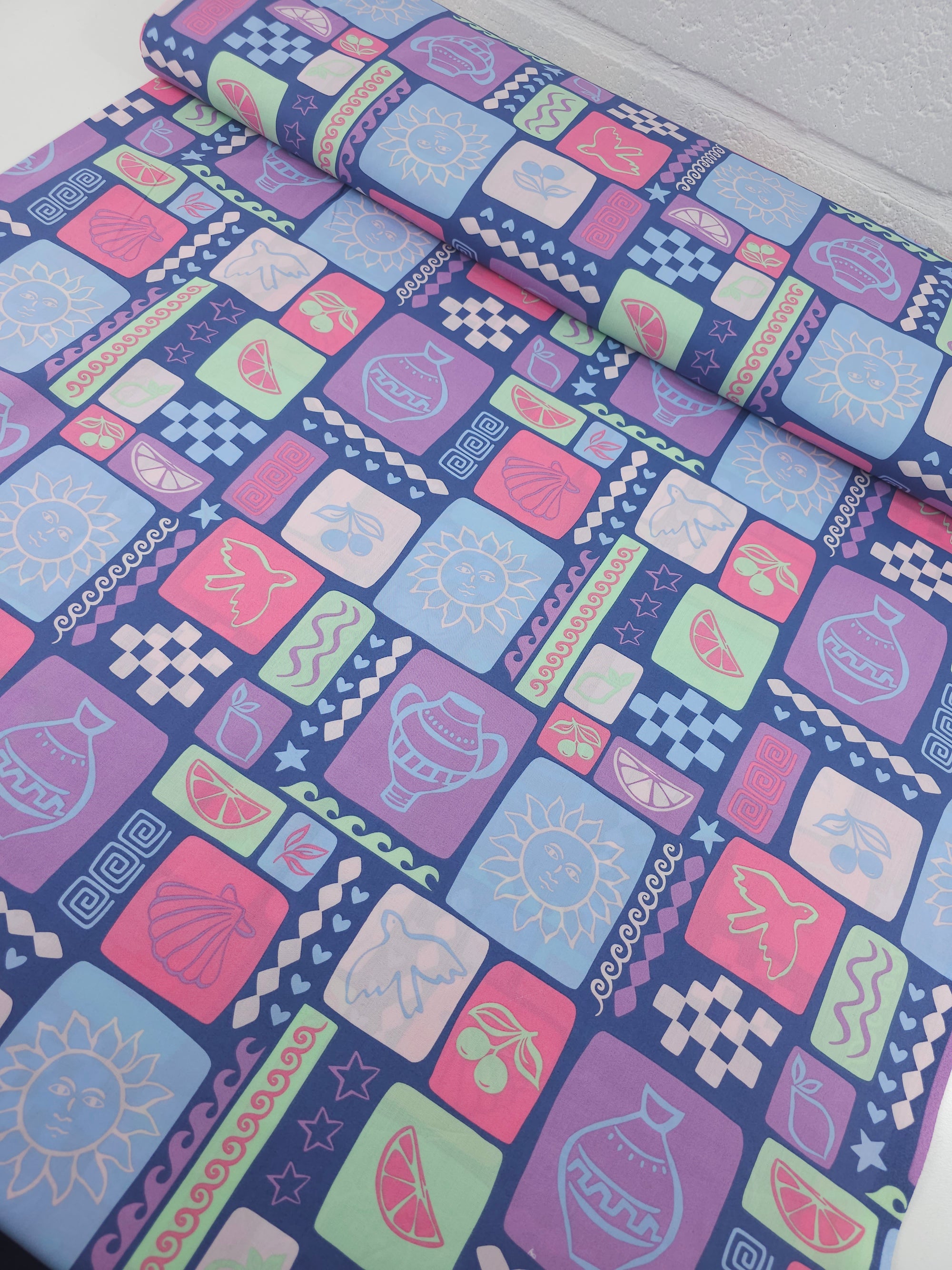 Pastel Fusion Patchwork 100% Cotton 57"