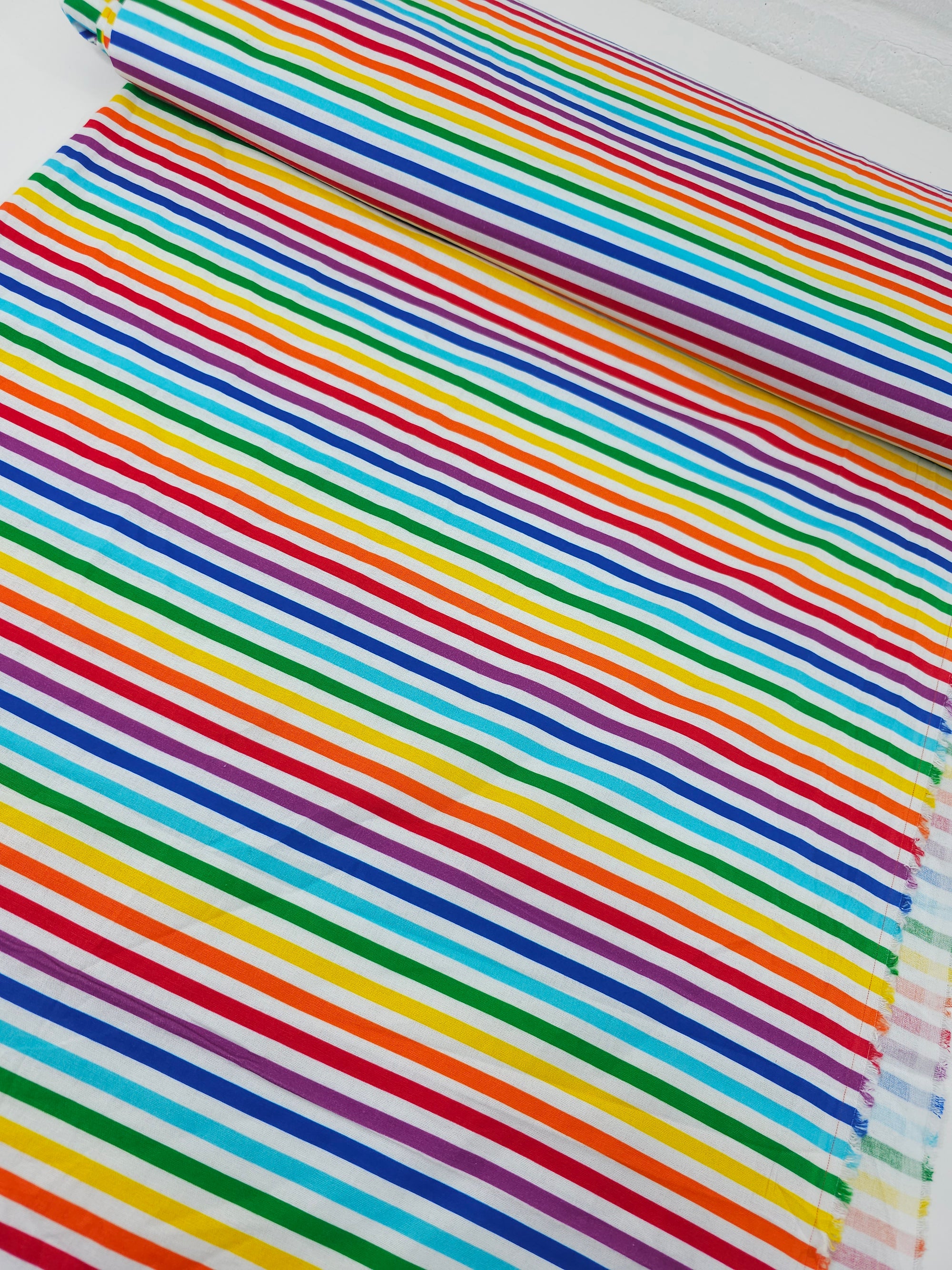 Rainbow Stripe 100% Cotton