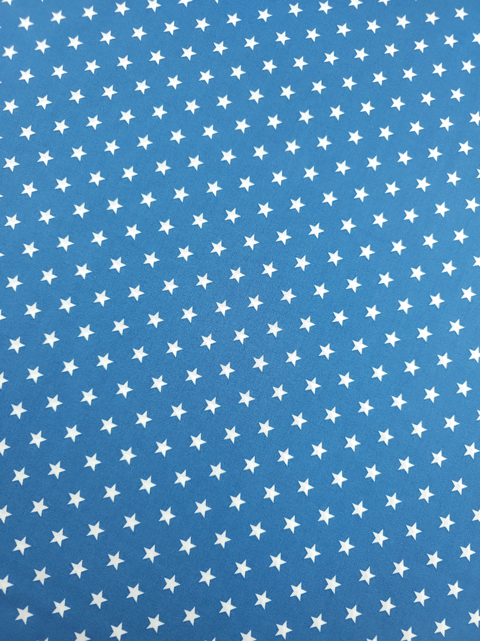 Marine Blue Petit Stars 100% Cotton 60"