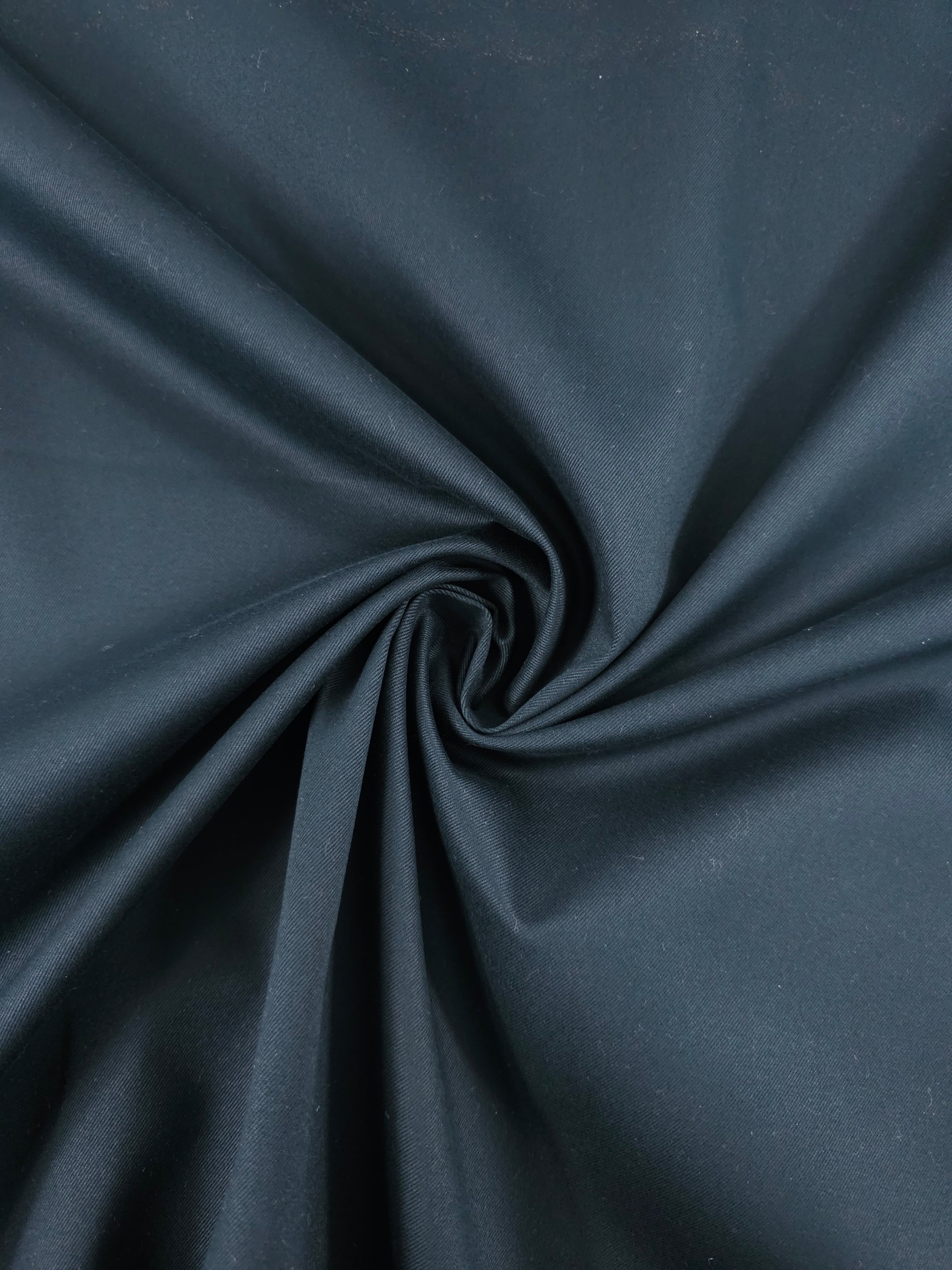 Black Mediumweight Cotton Sateen Twill