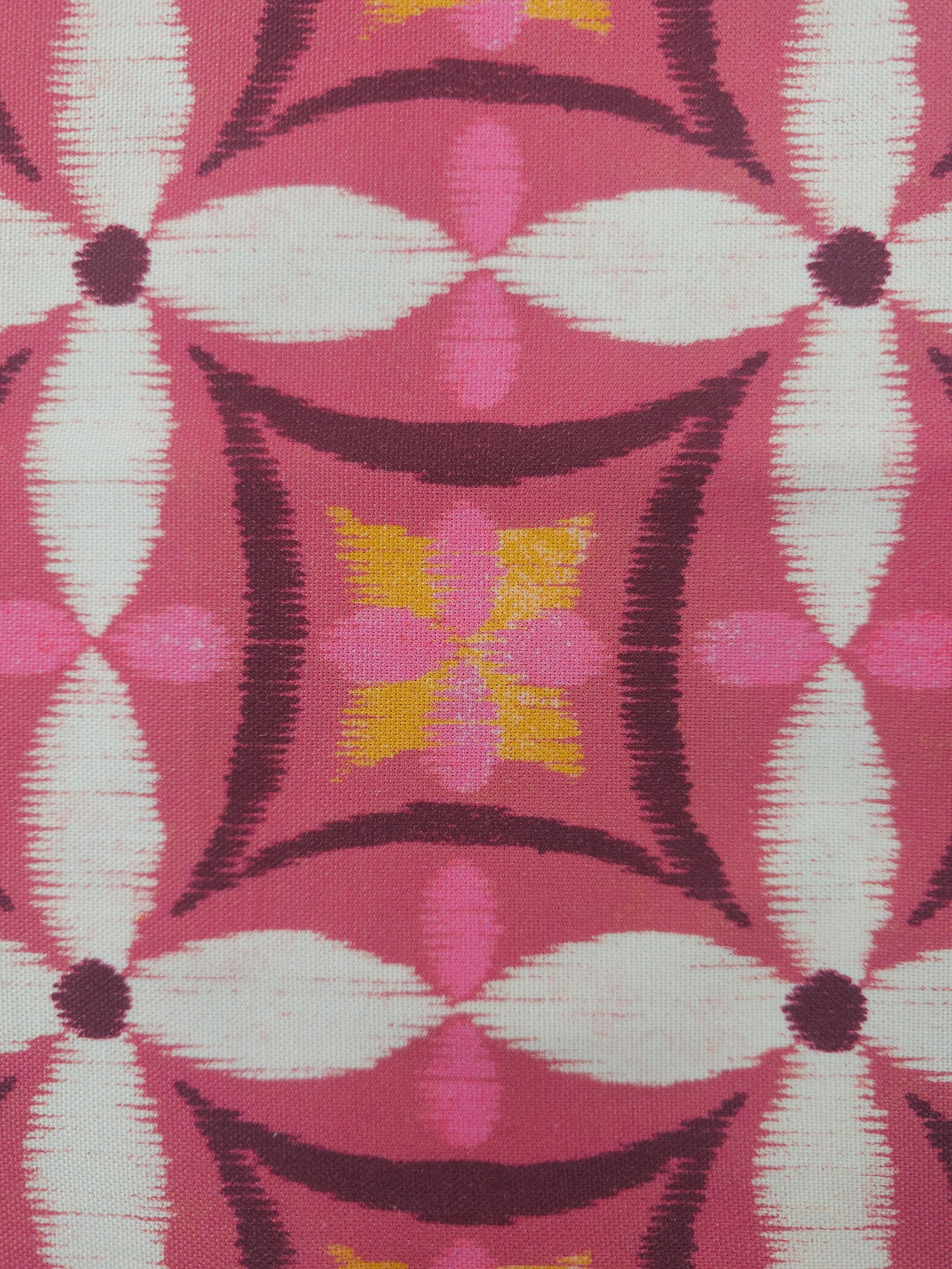 Repeated pink flower Cotton canvas- 1.2m piece