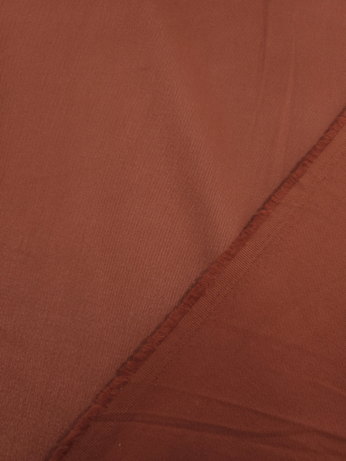 Rust Brushed Cotton Twill