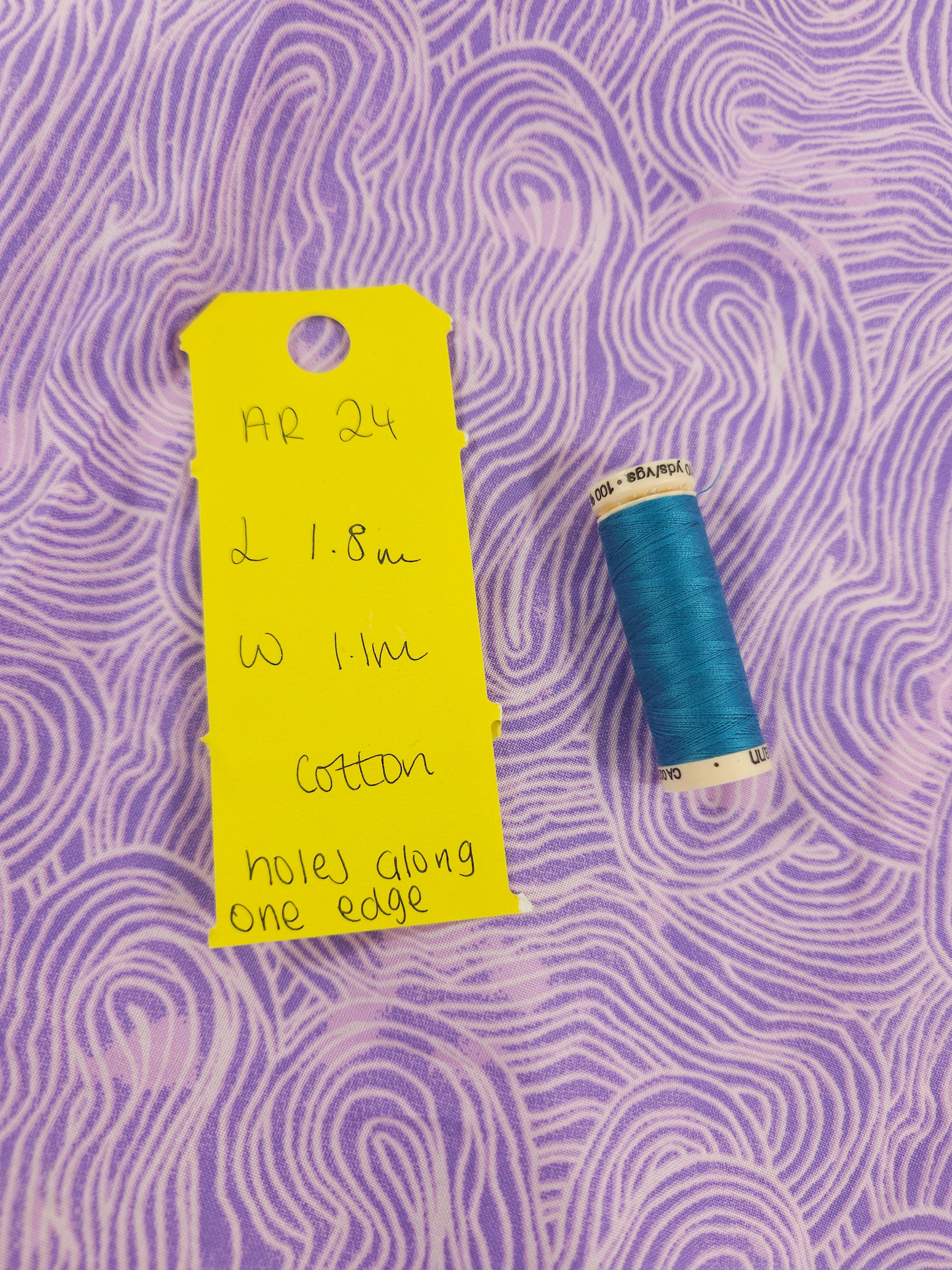 Lavender wiggle Cotton- 1.8m piece