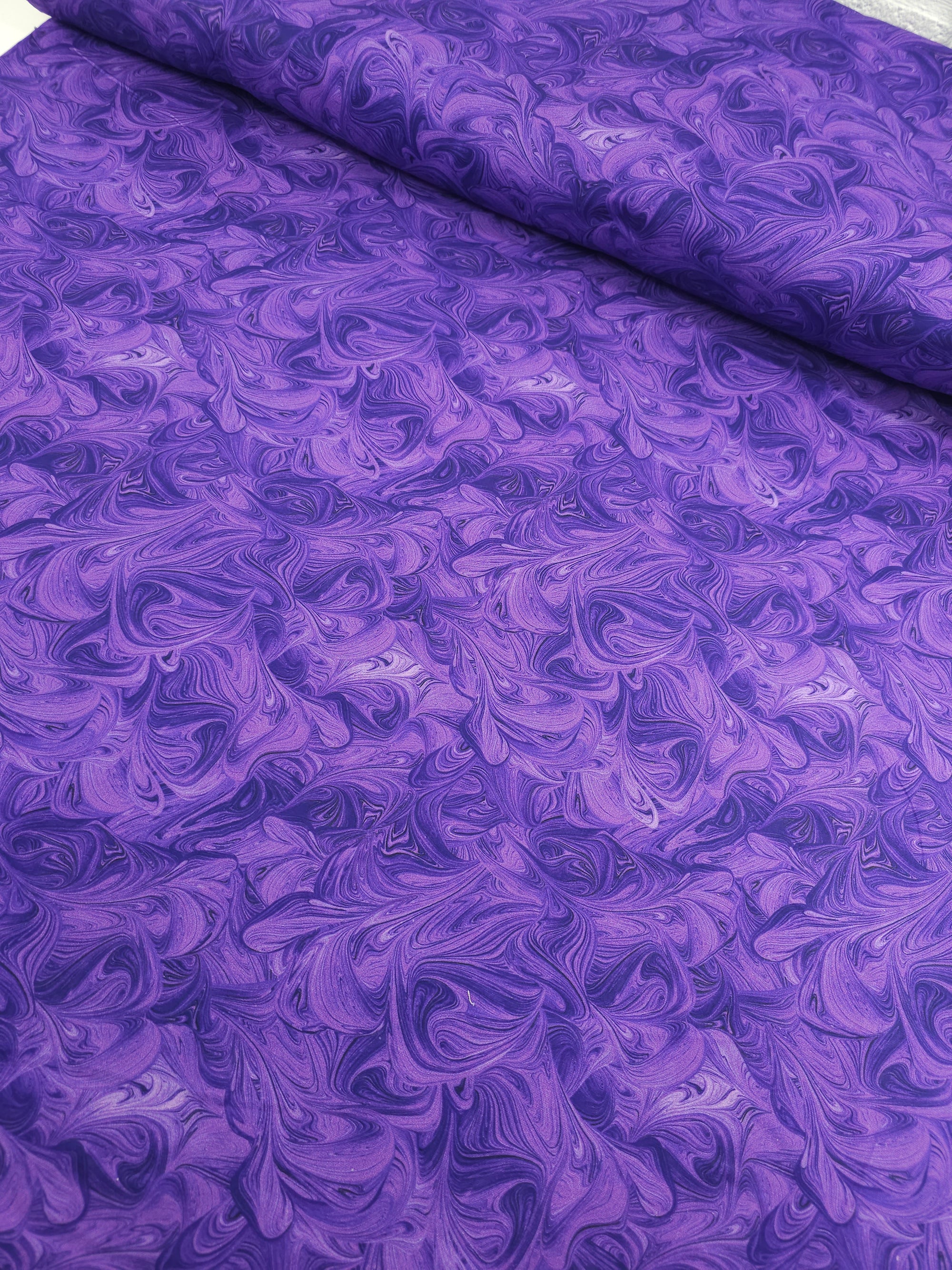Purple Marble Swirl 100% Cotton 116" *EXTRA WIDE*