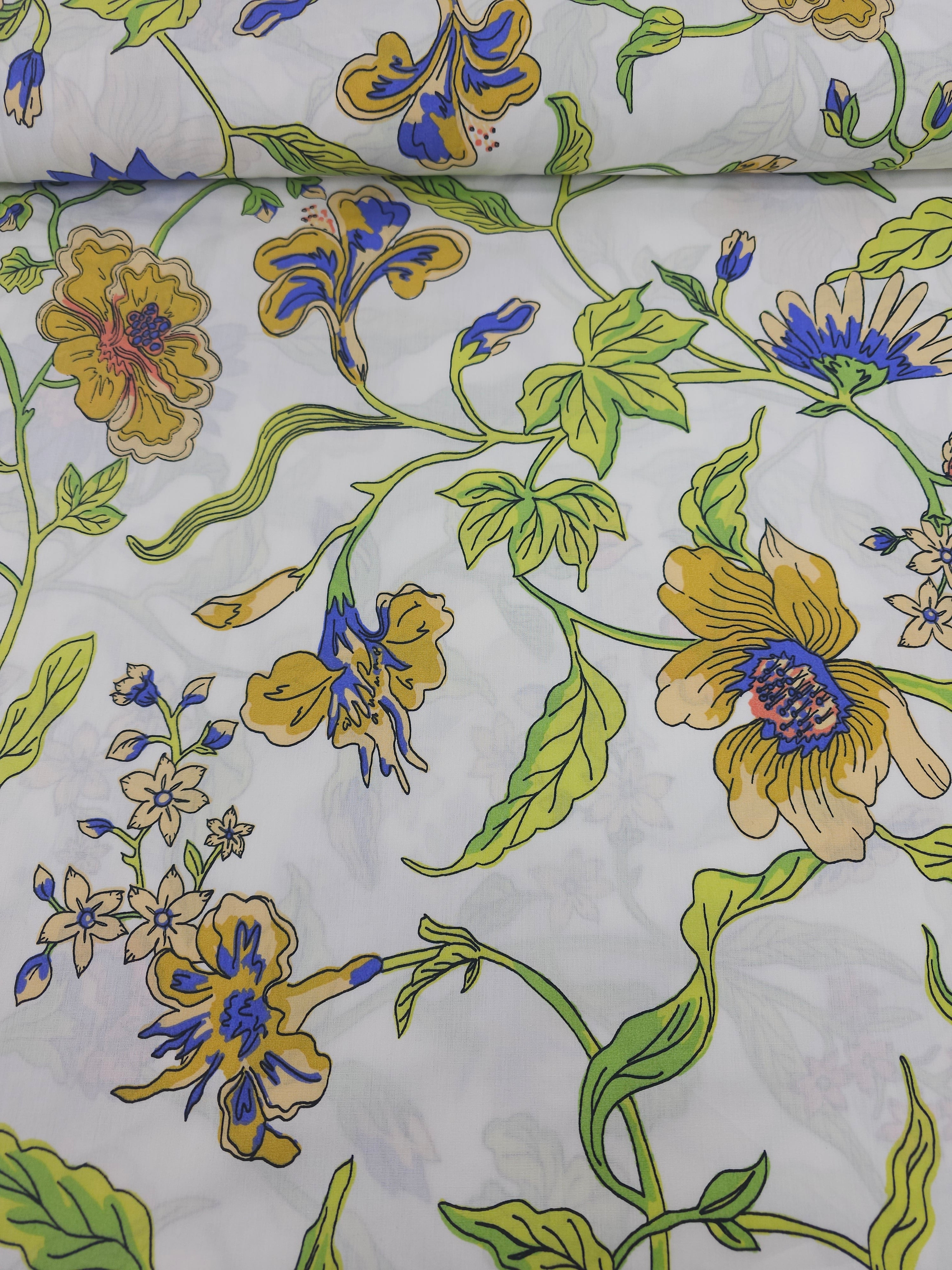 White Floral Vine 100% Cotton 102” - Urban Outfitters *EXTRA WIDE*