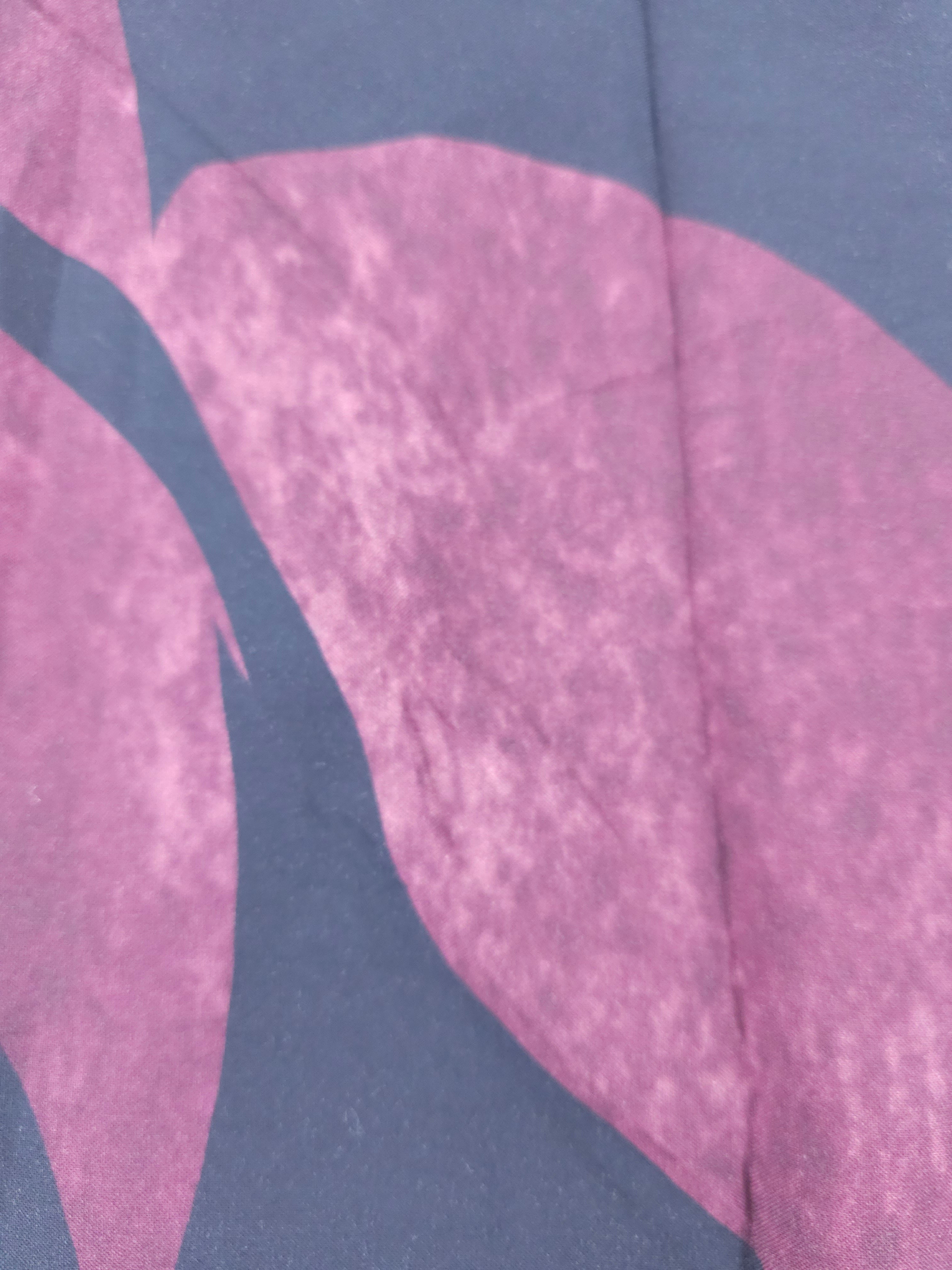 Burgandy shapes on black Viscose- 1.3m piece
