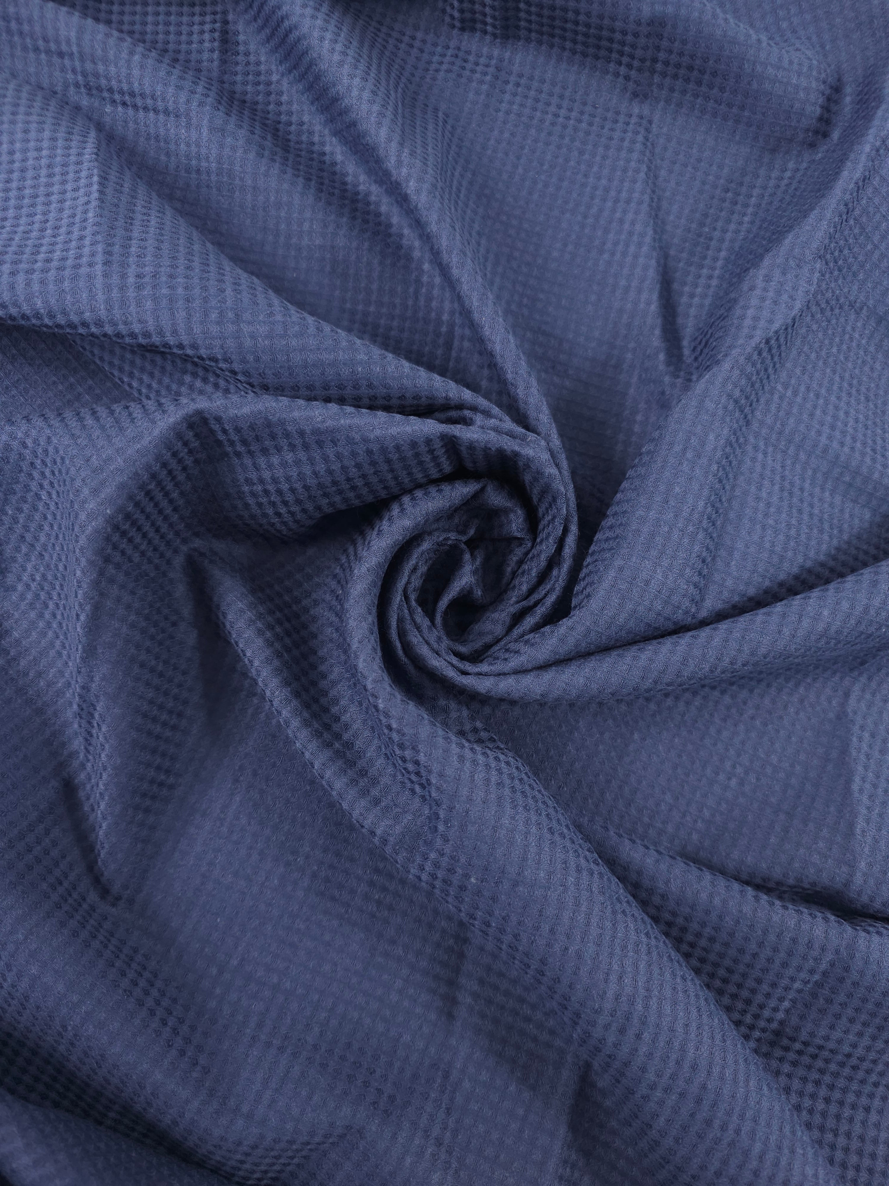 Hale Navy Soft Waffle Cotton