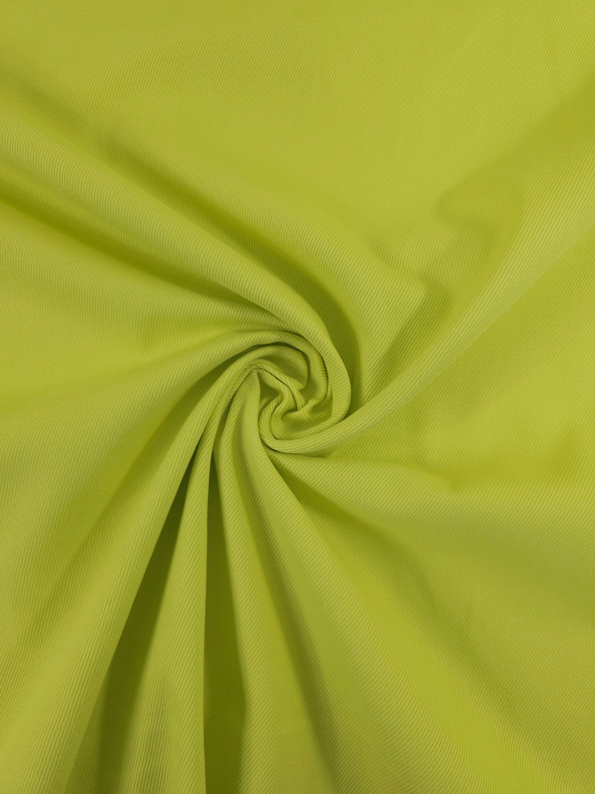 Lime Yellow Twill Denim