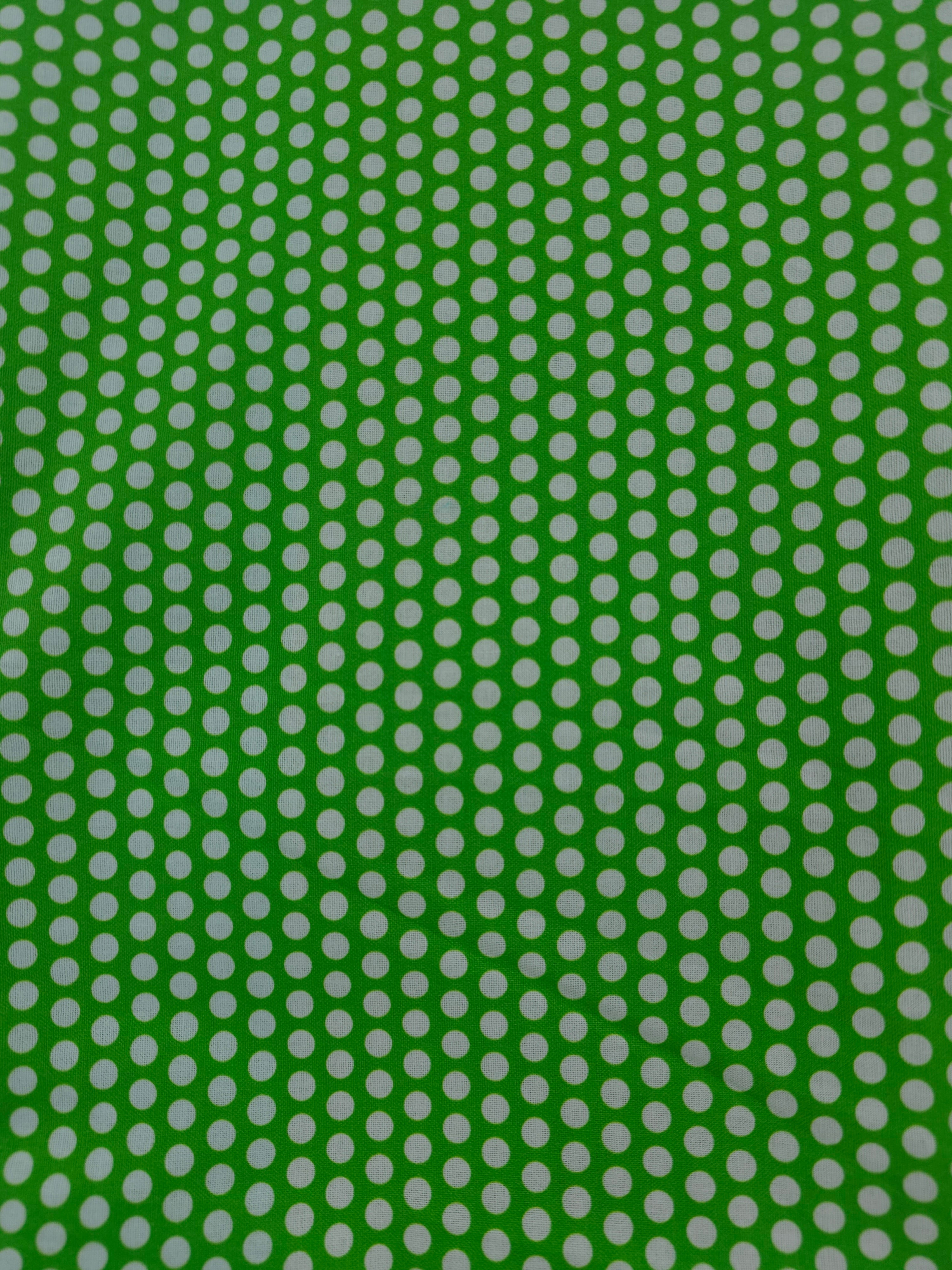 Green polka dot Cotton- 1.7m piece