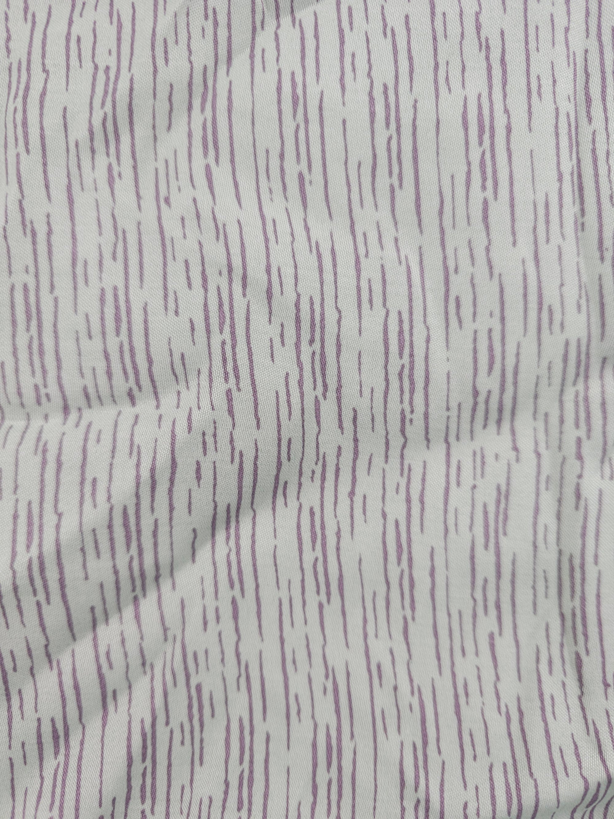 Mint grey stripe Viscose- 6m piece