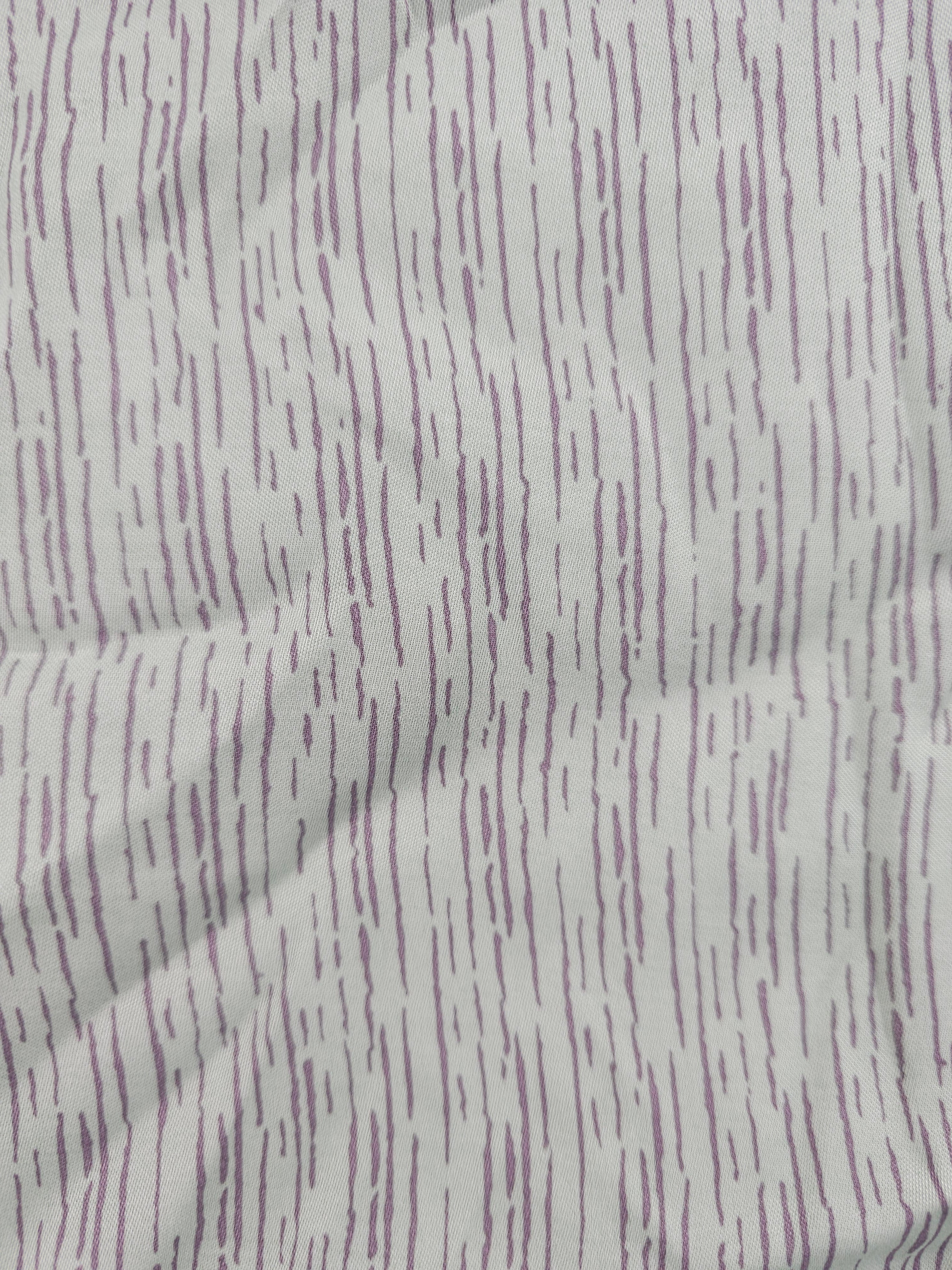 Mint grey stripe Viscose- 6m piece