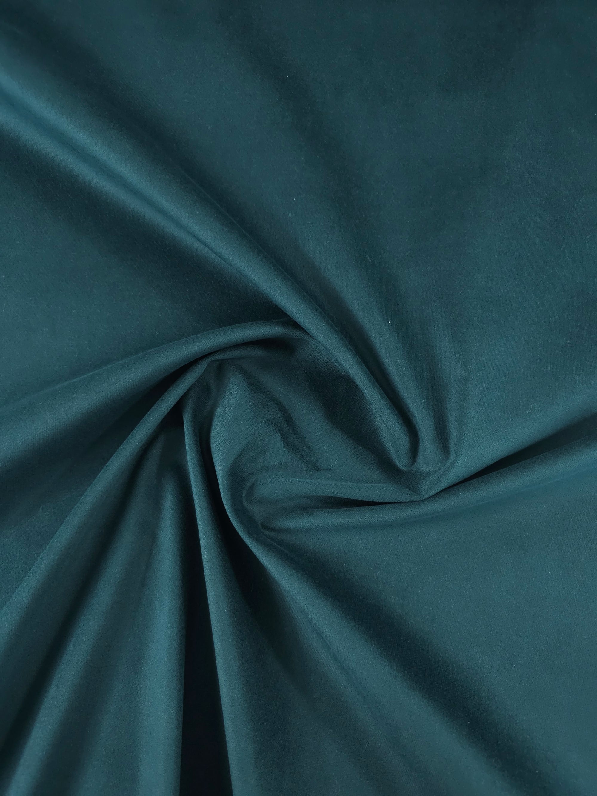 Deep Teal Cotton Velvet