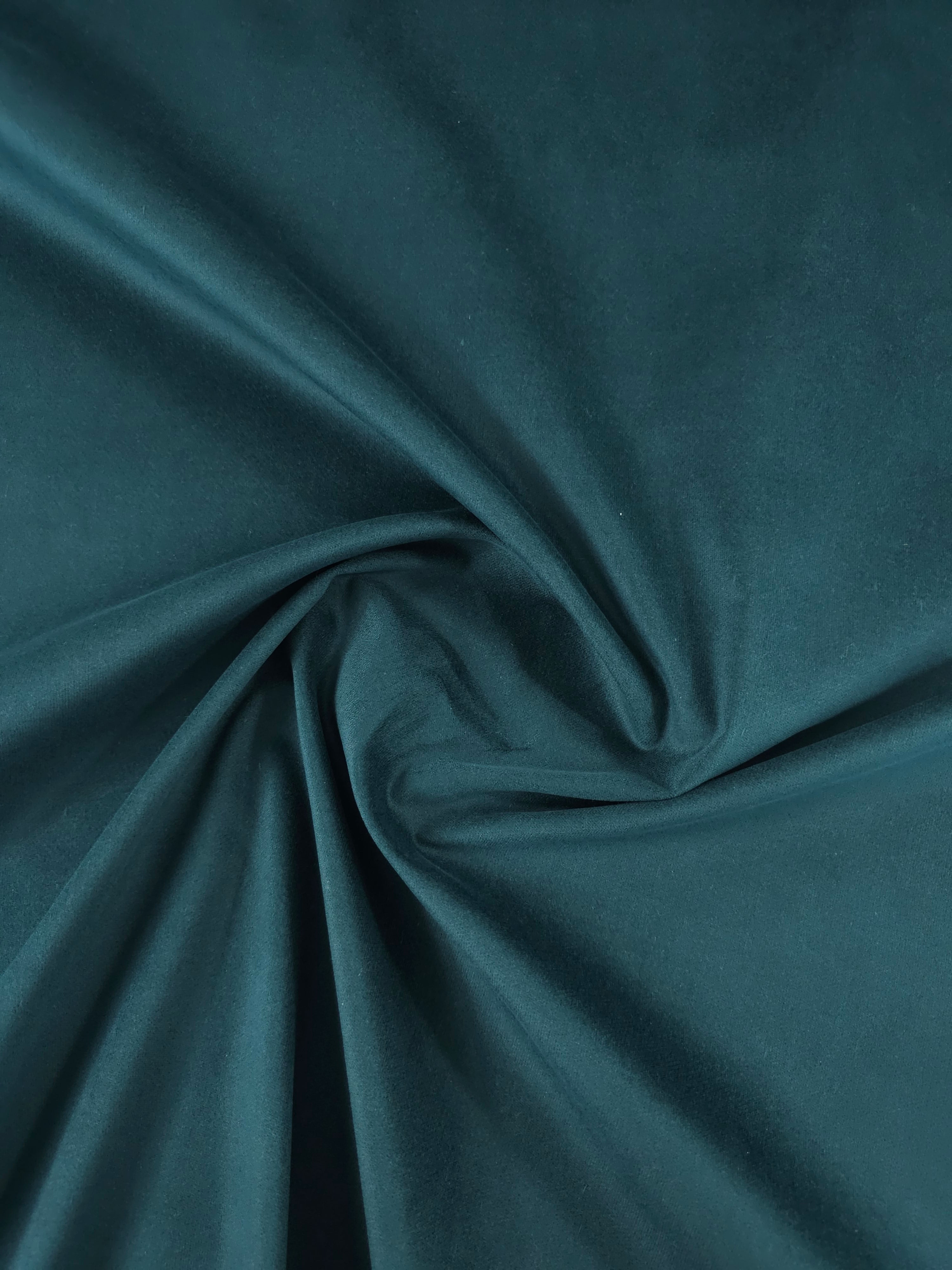 Deep Teal Cotton Velvet