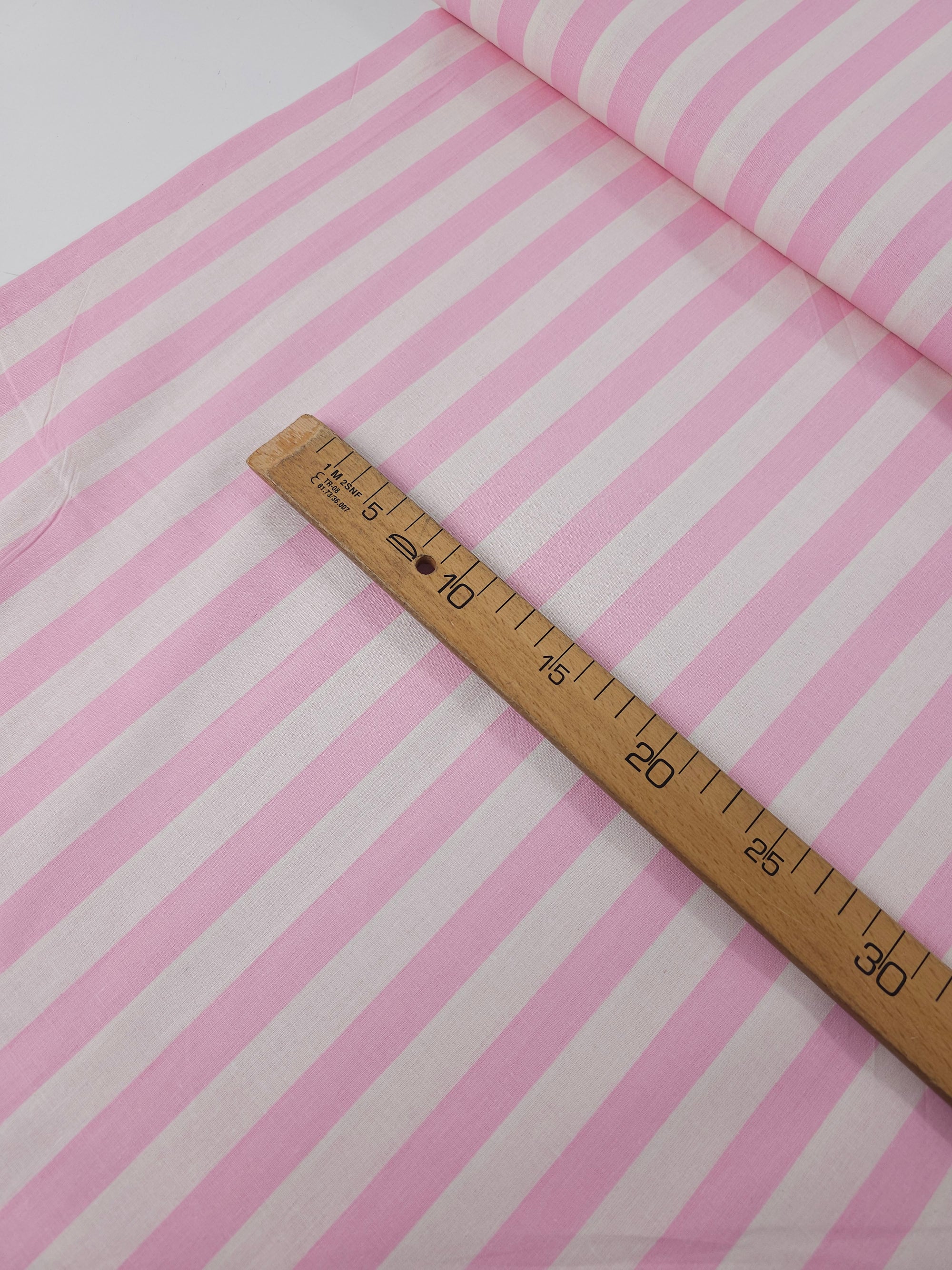 Bubblegum Pink Stripe 100% Cotton *EXTRA WIDE*