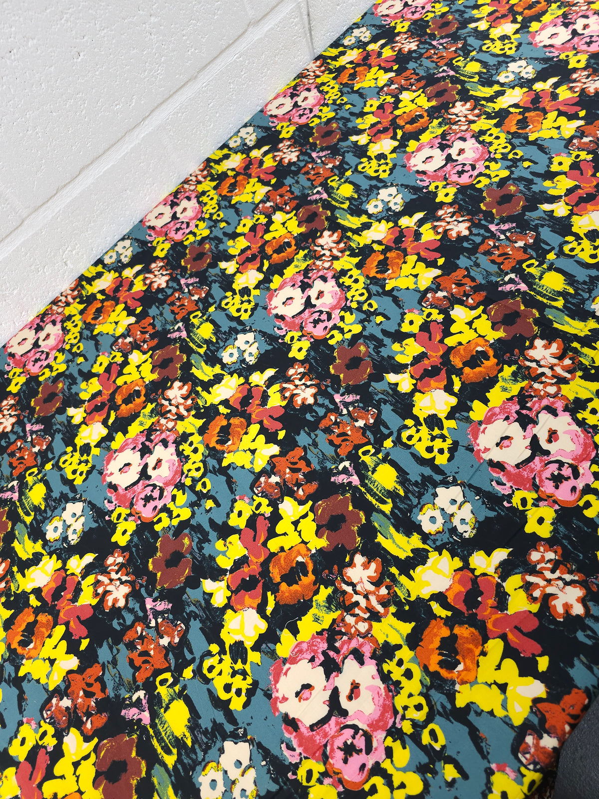 Rustic Watercolour Floral Cotton Poplin - Sands Swim