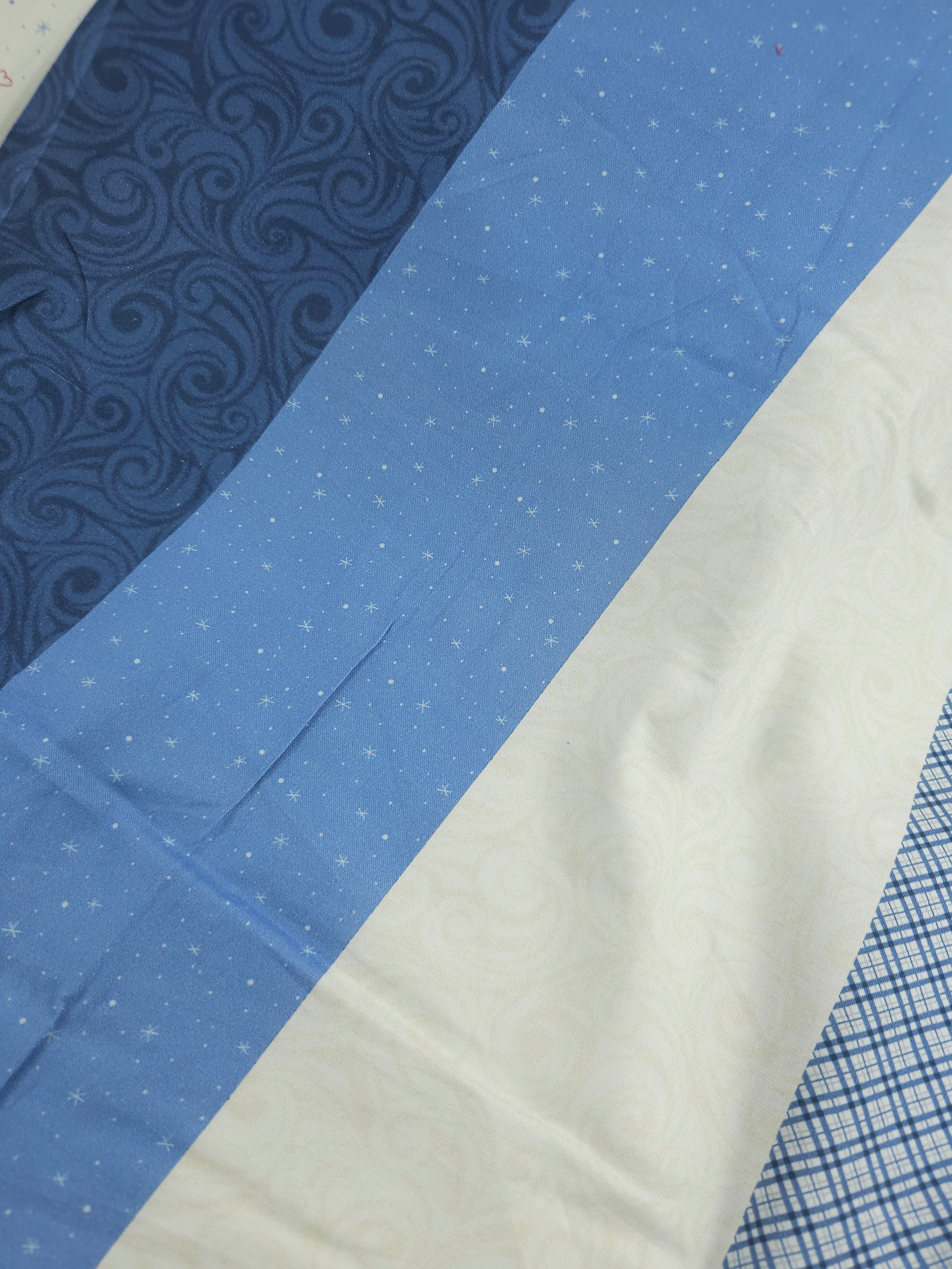 Snowy Panel Stripe 100% Cotton