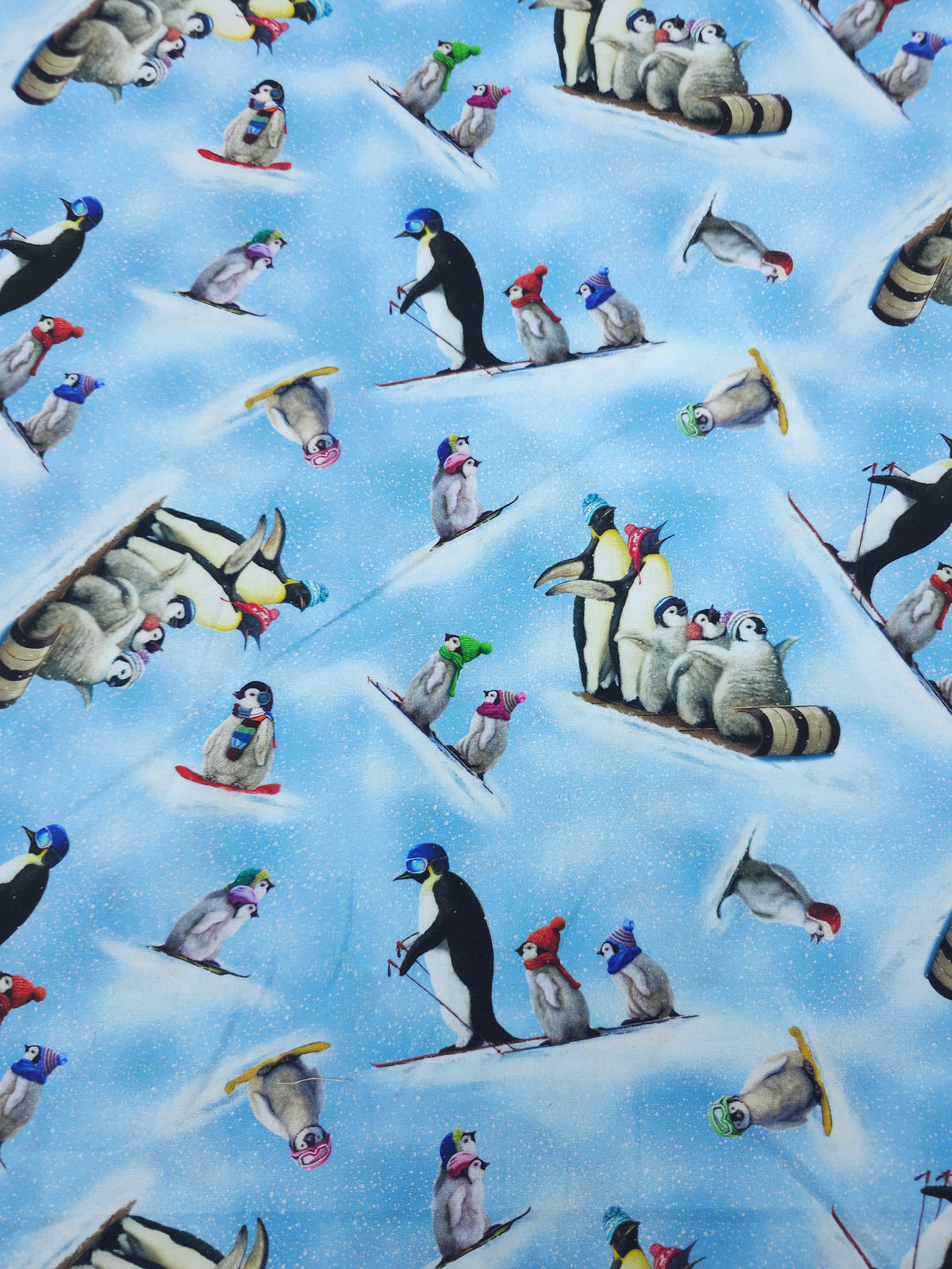 Penguin Snow Activities 100% Cotton