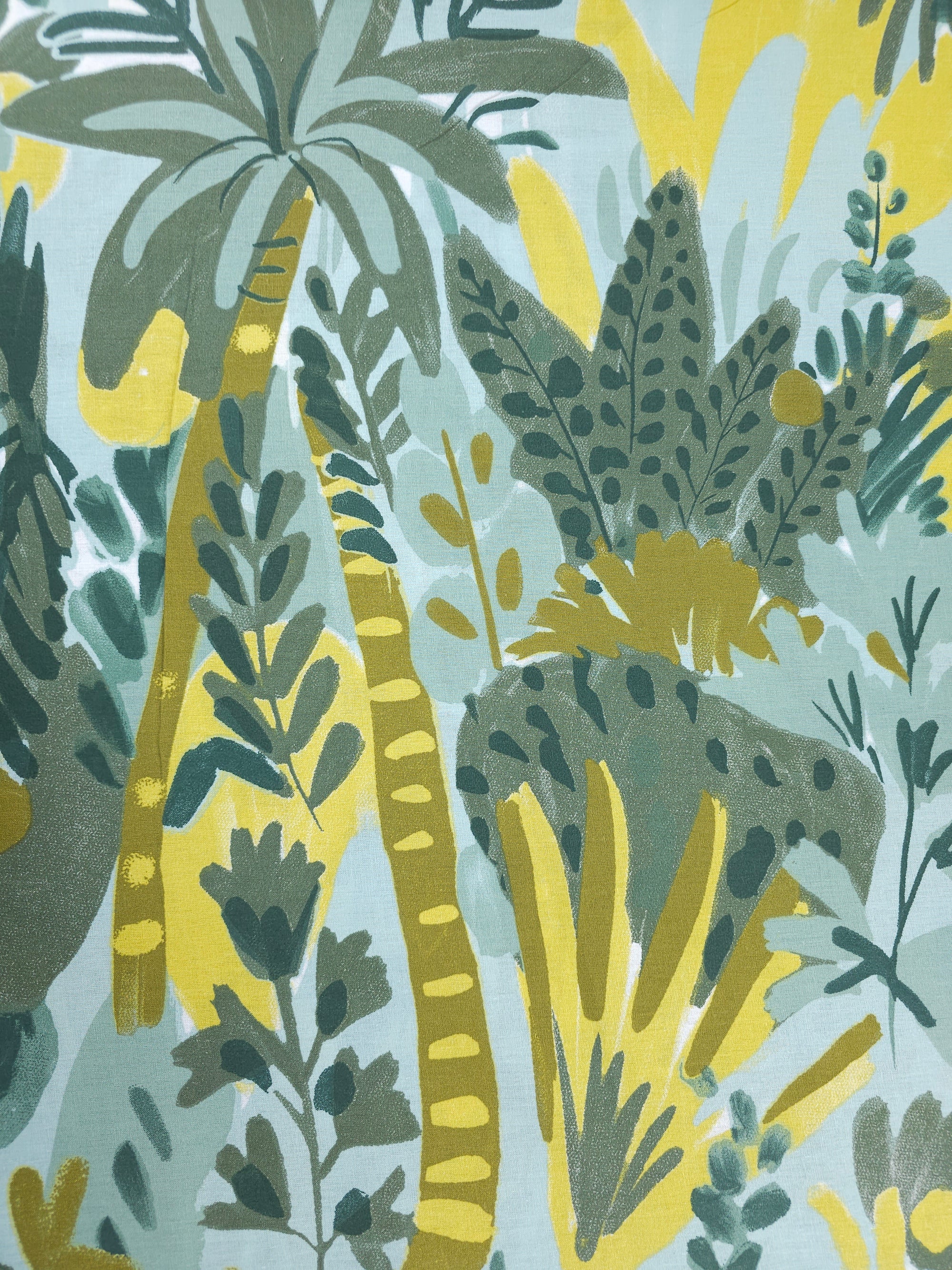 Jungle Doodle Palm Tree 100% Cotton 90" *EXTRA WIDE*