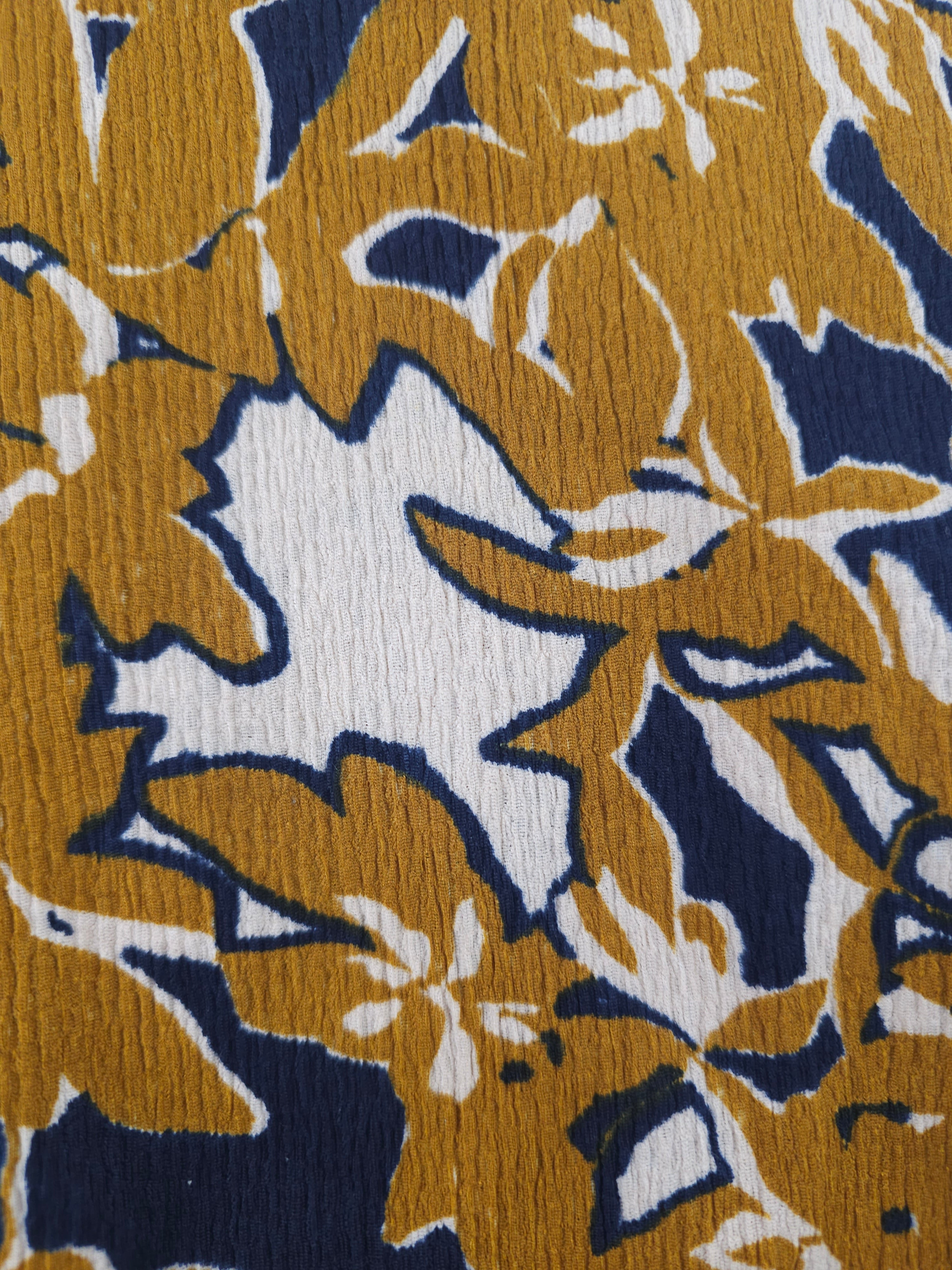 Dark mustard leaf Viscose crepe- 1.7m piece