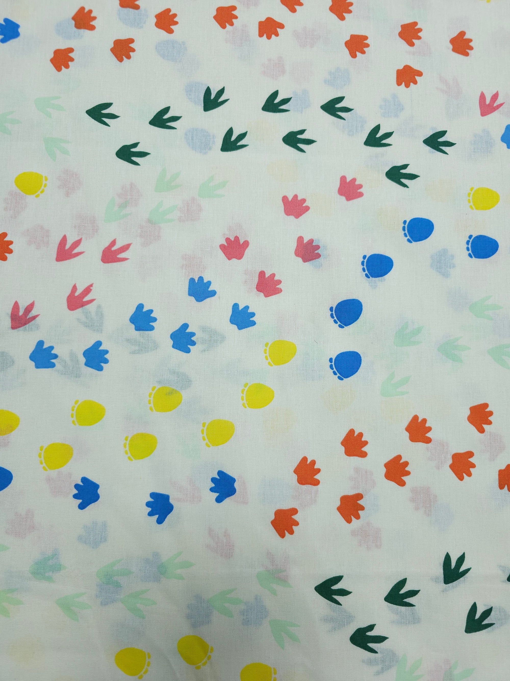 Multicolour Dino Tracks 100% Cotton 112" *EXTRA WIDE*