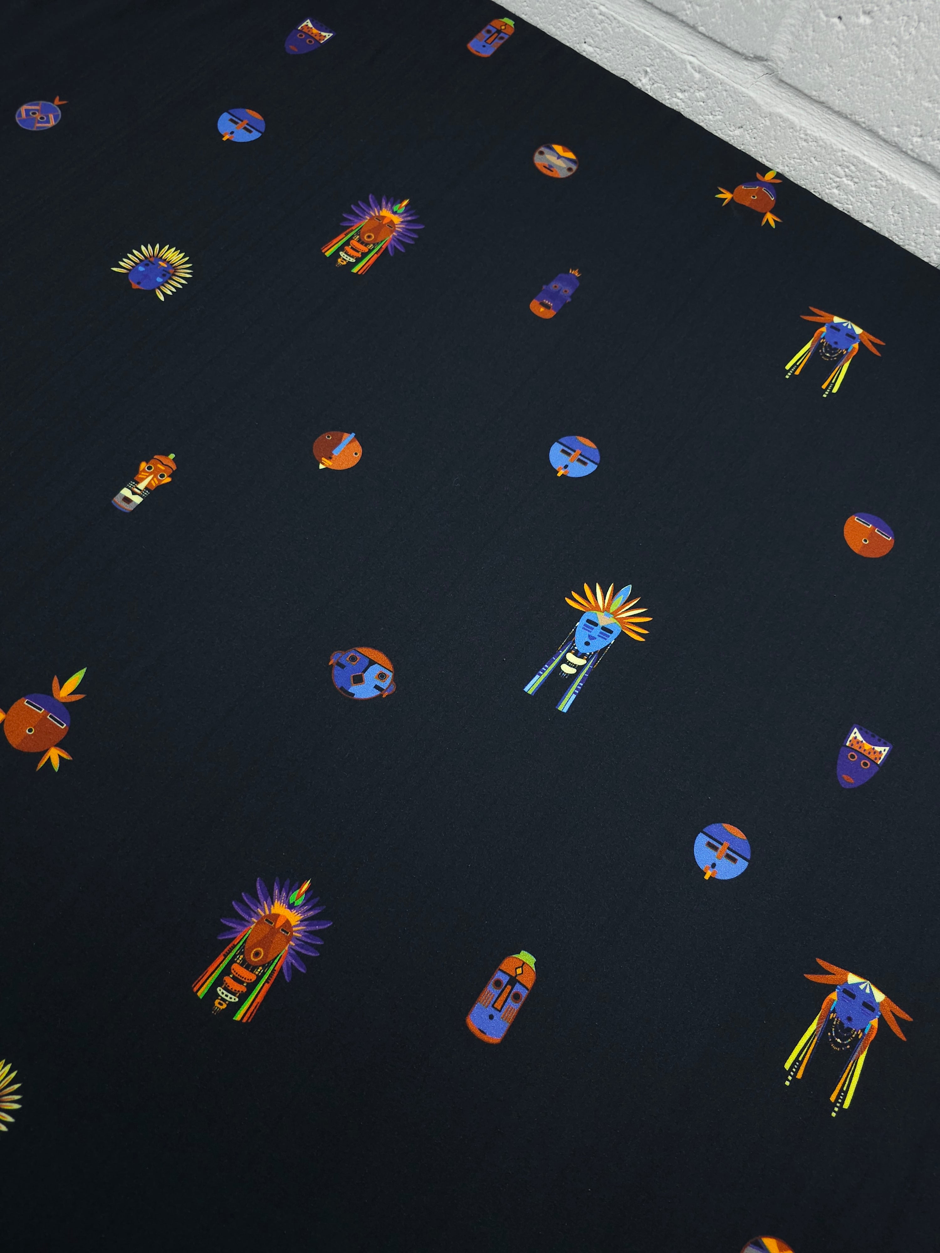Native Tribal Masks Viscose
