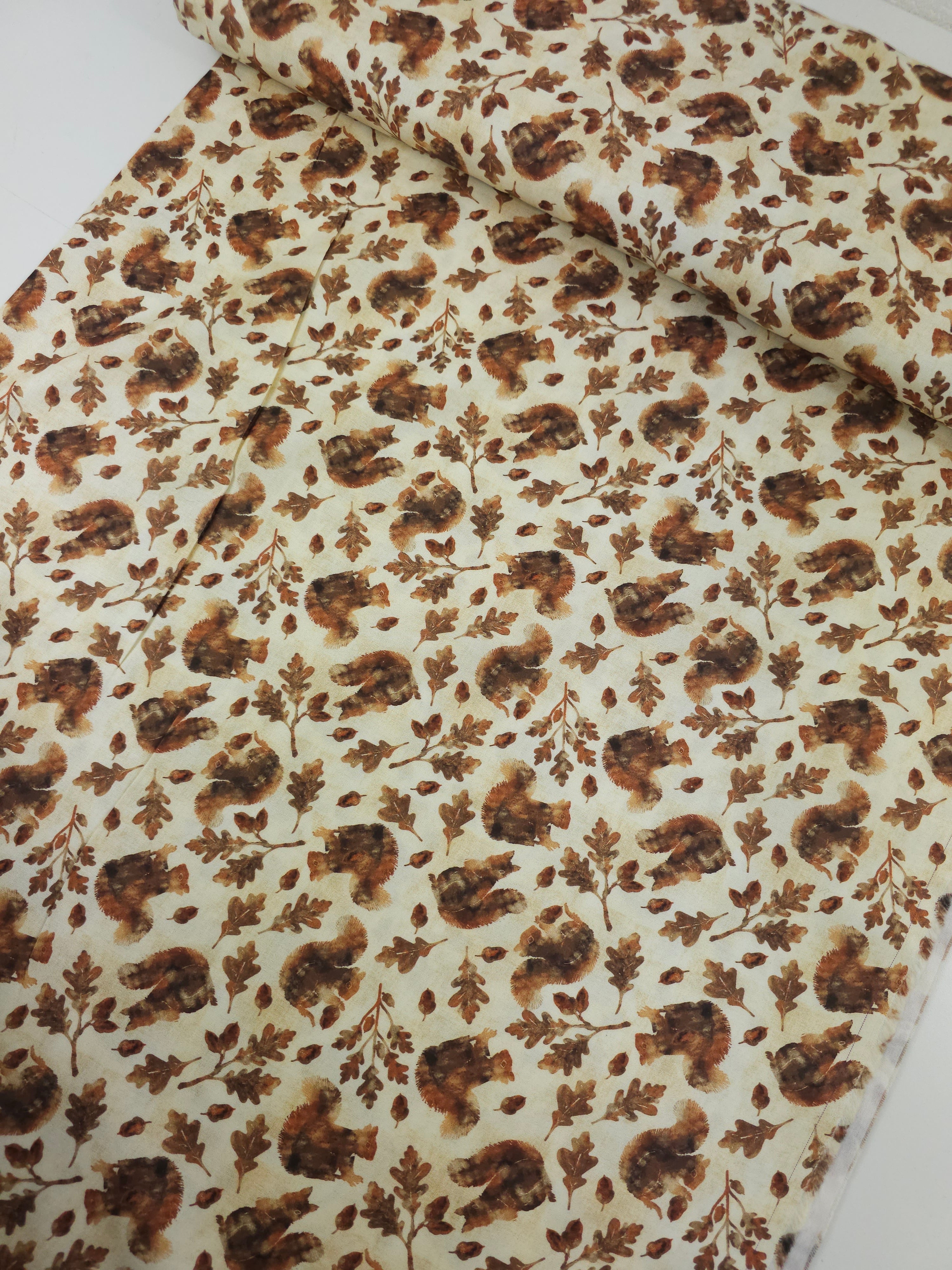 Squirrel Leaf 100% Cotton
