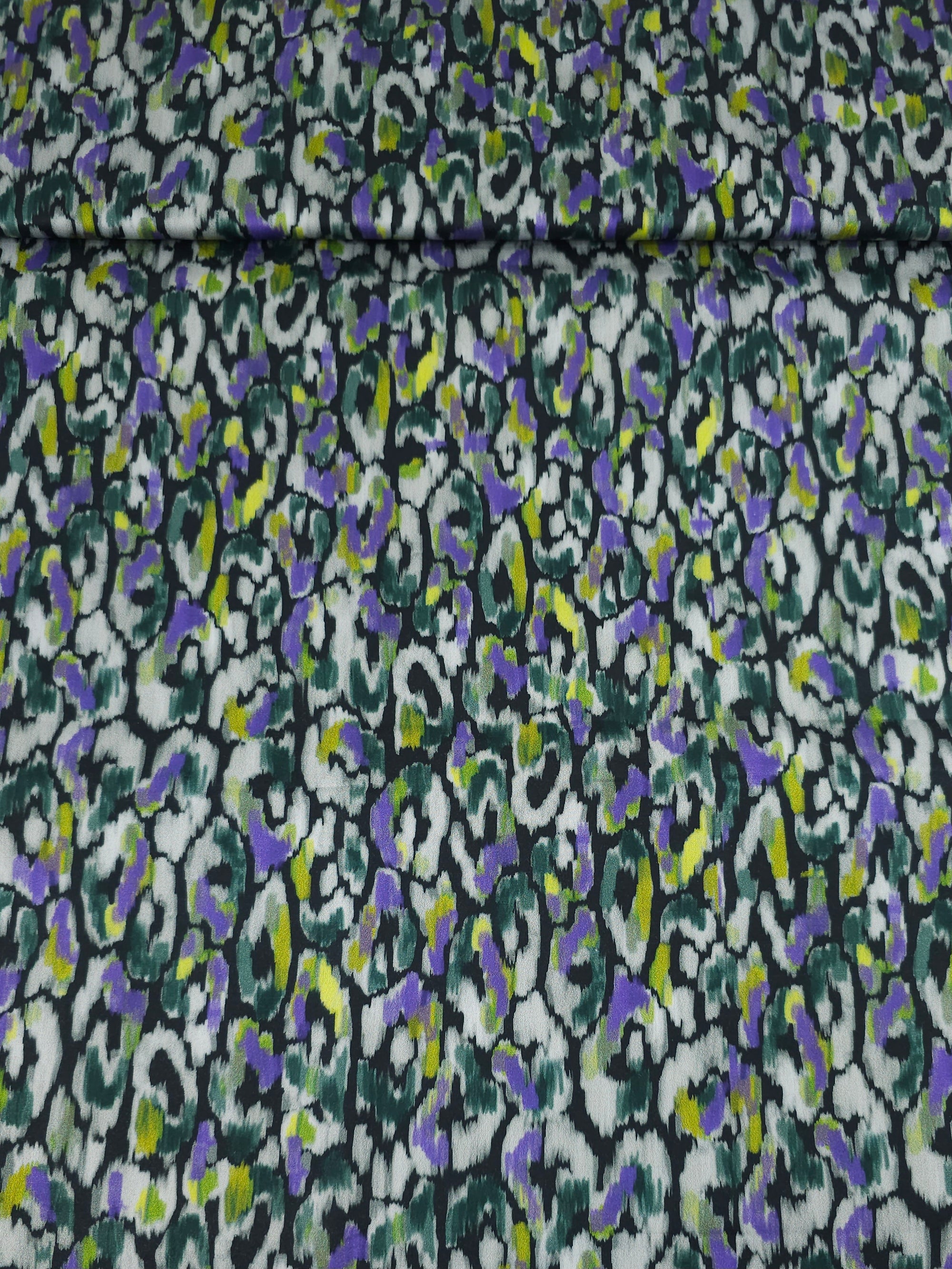 Purple/Green Abstract Buzz Cotton Sateen 57"