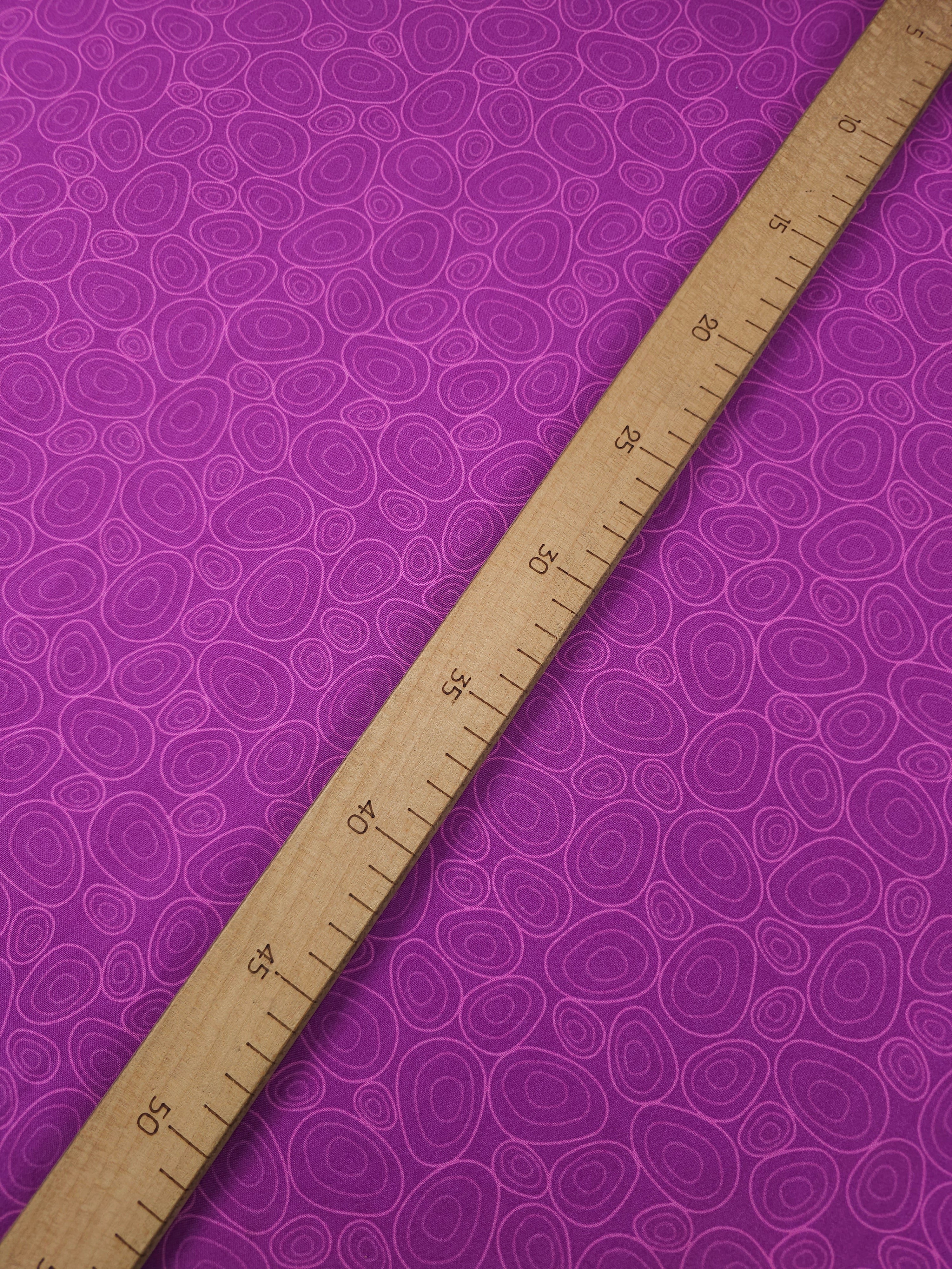 Magenta Purple Abstract Swirl Doodle 100% Cotton - Benartex