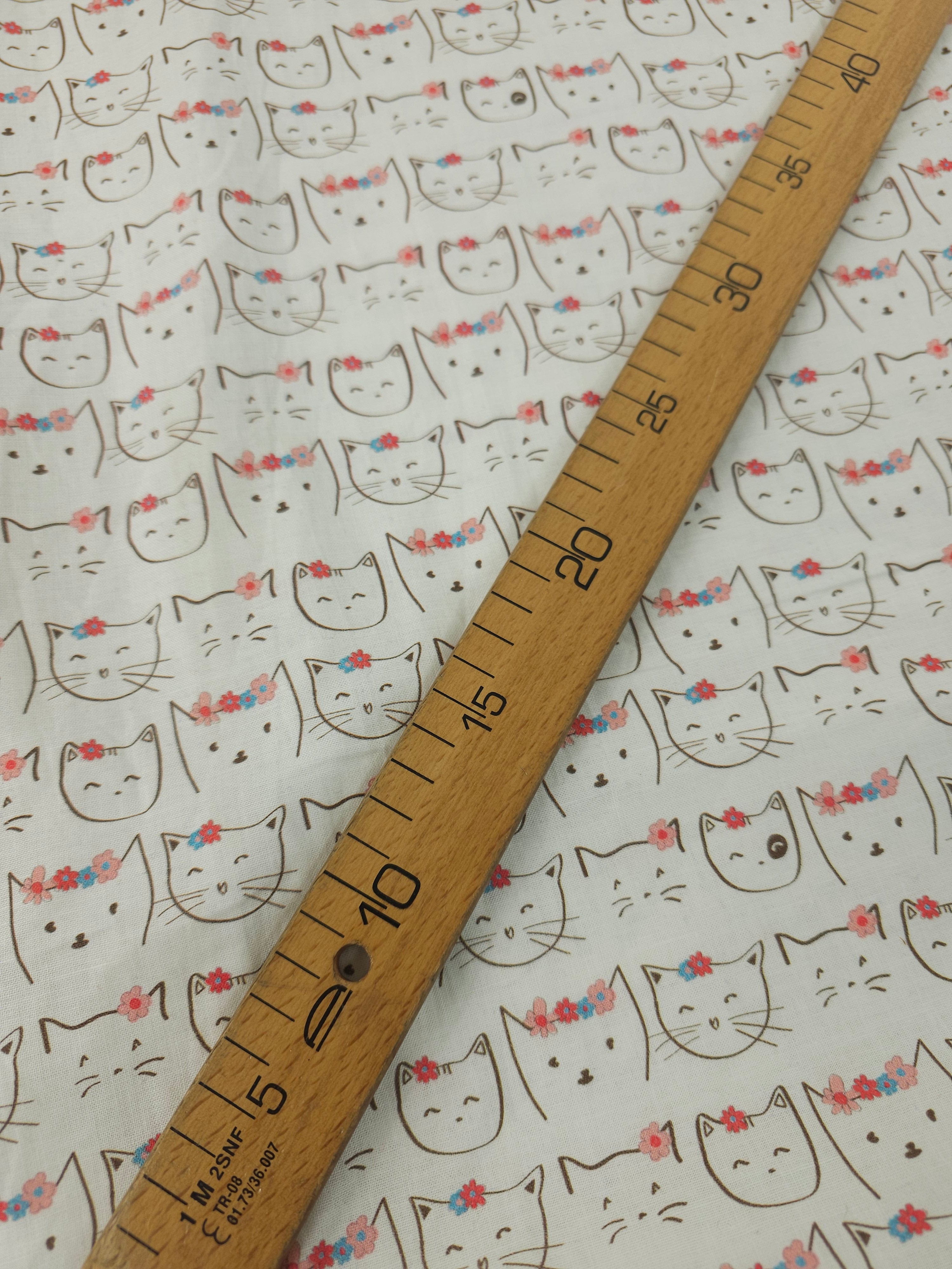 Floral Crown Cats 100% Cotton