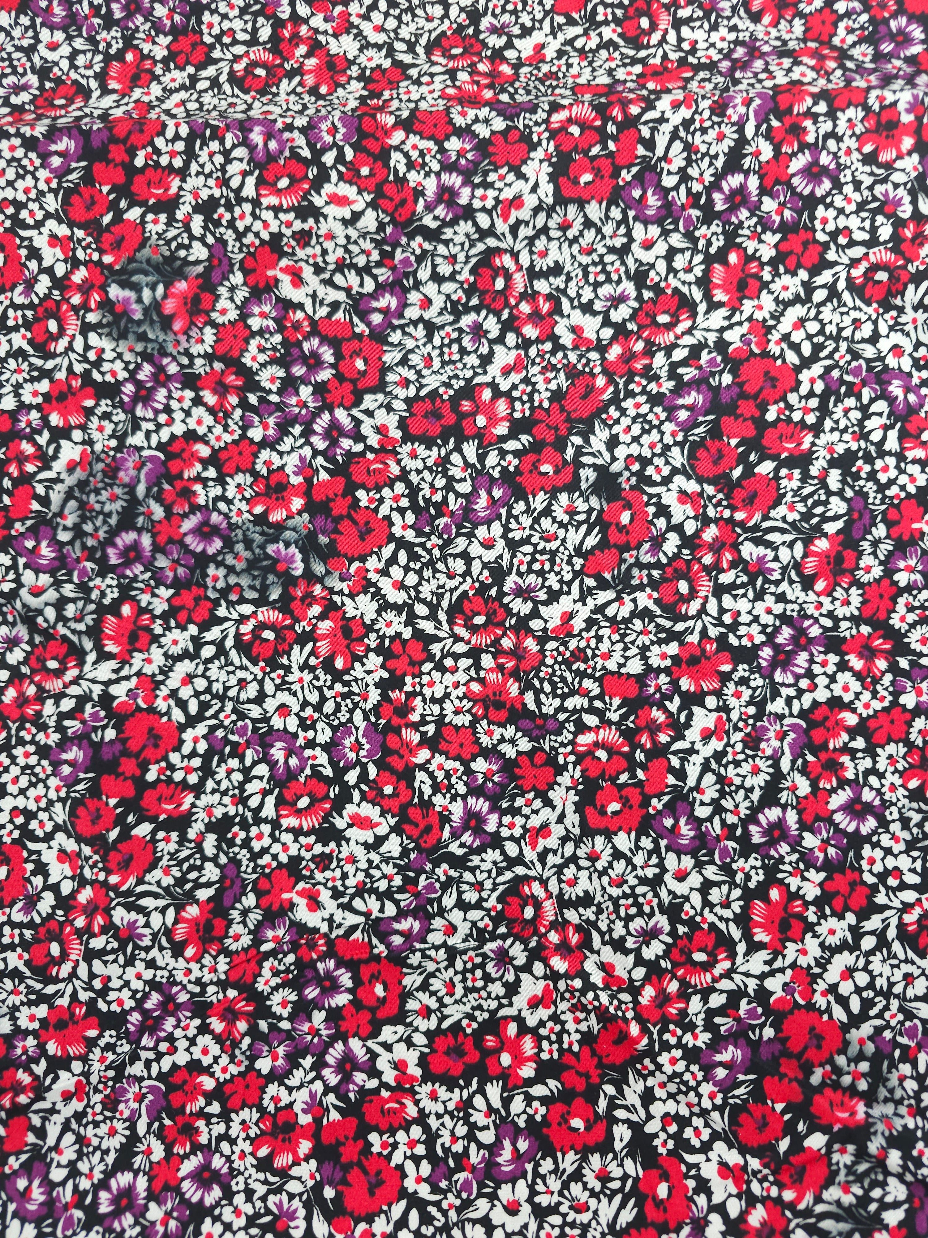 Ditsy dark Cotton sateen- 2m piece