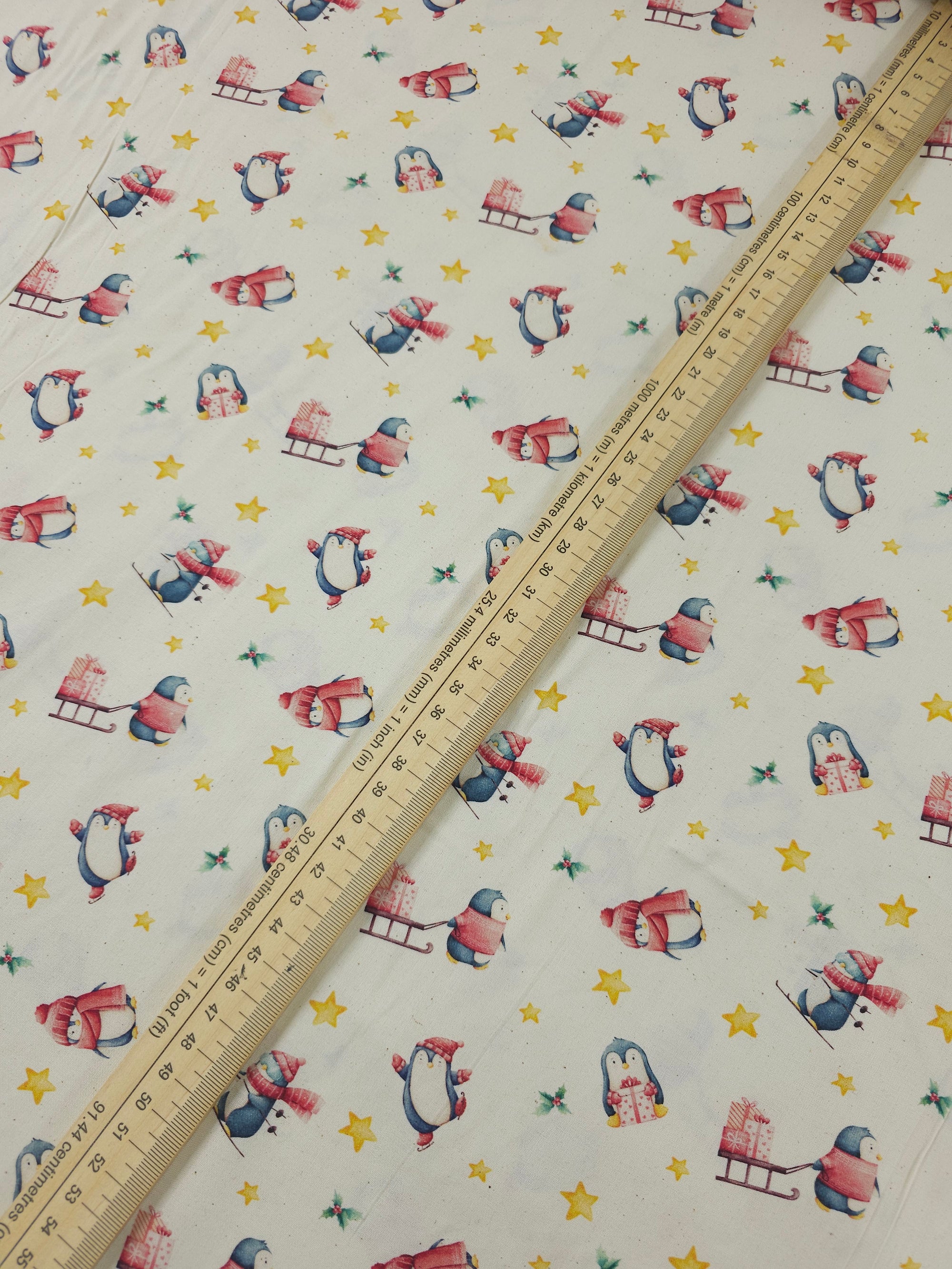 Penguin Festivities 100% Cotton 60"