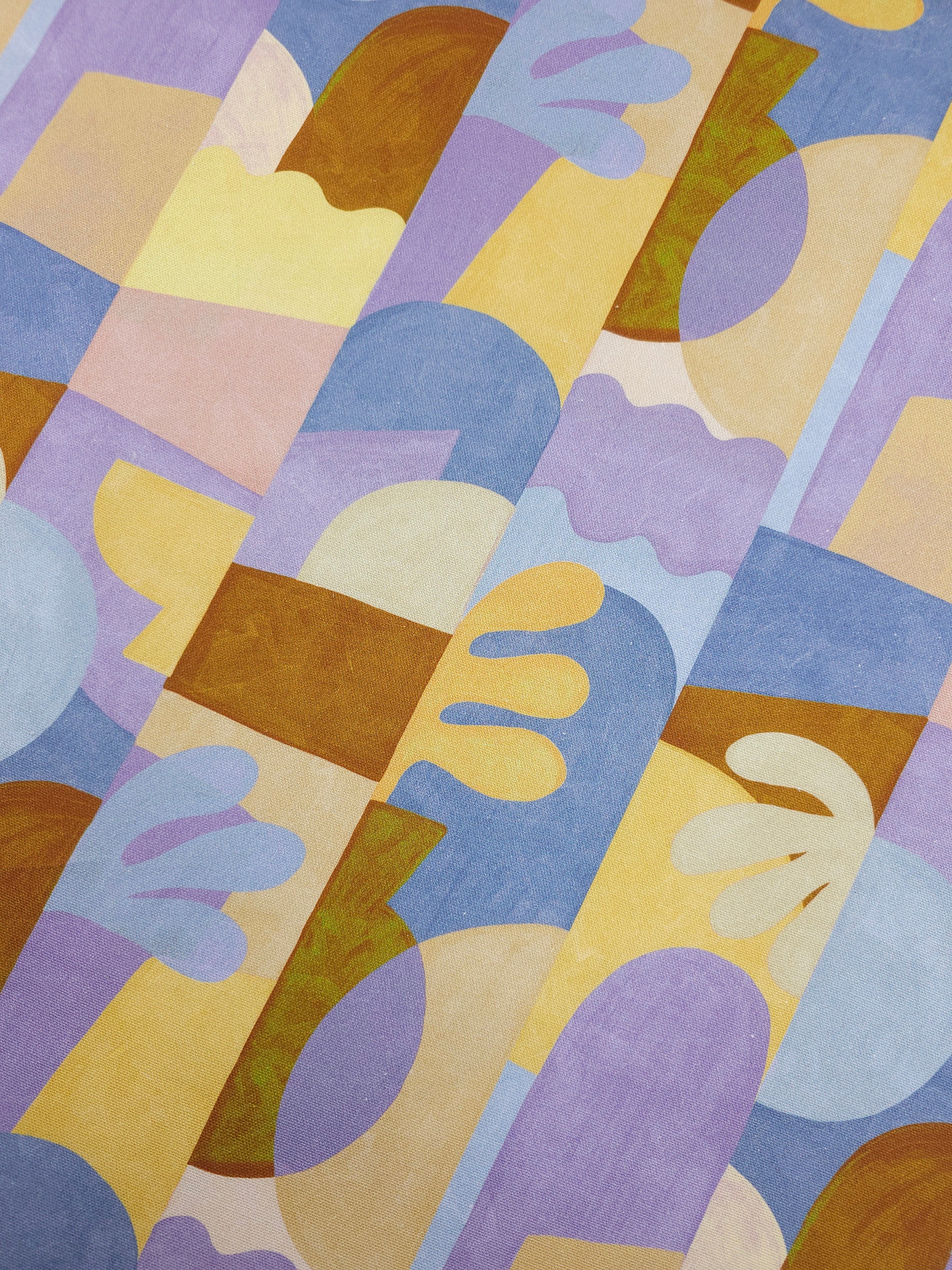 Abstract Groovy Doodle Lightweight Canvas Cotton