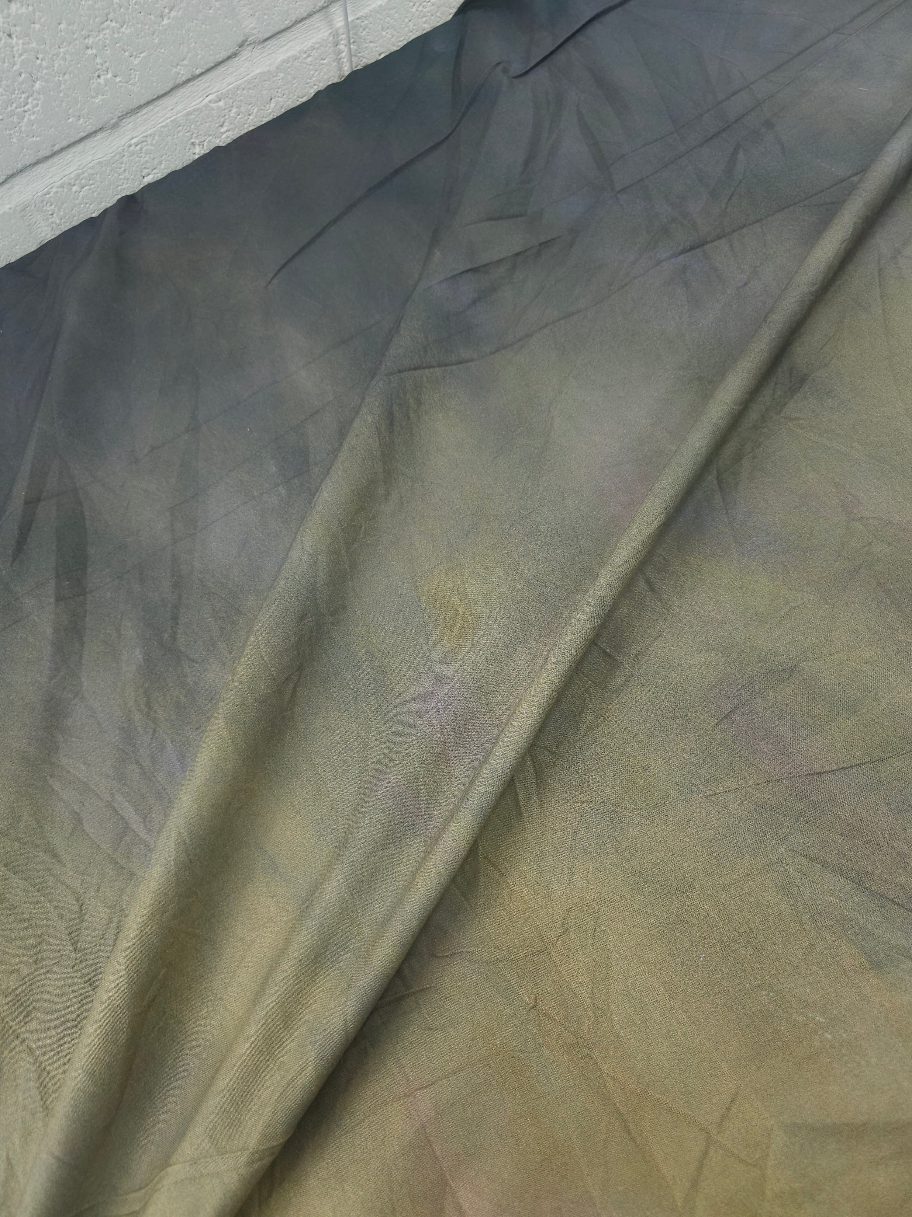 Misty Grey/Marigold Tie Dye 100% Cotton 106" - Robert Kaufman *EXTRA WIDE*