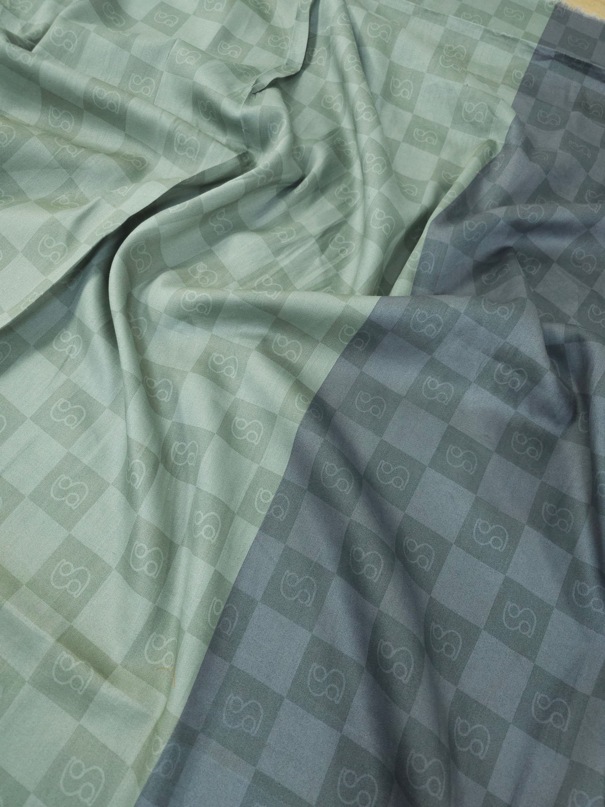 Triple Stripe Check Cotton Sateen 66" *EXTRA WIDE*