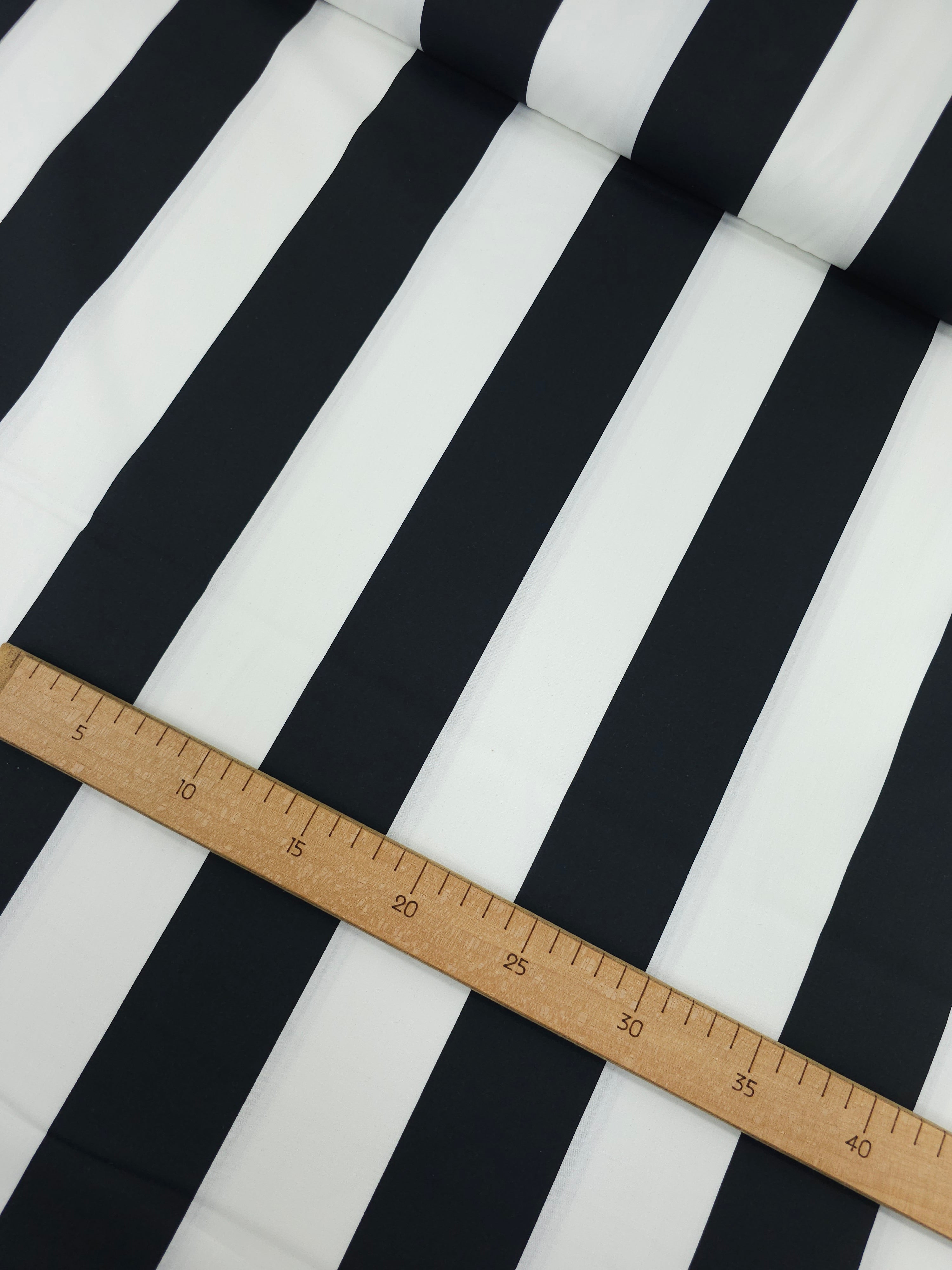 Black/White Wide Stripe 100% Cotton 122" *EXTRA WIDE*