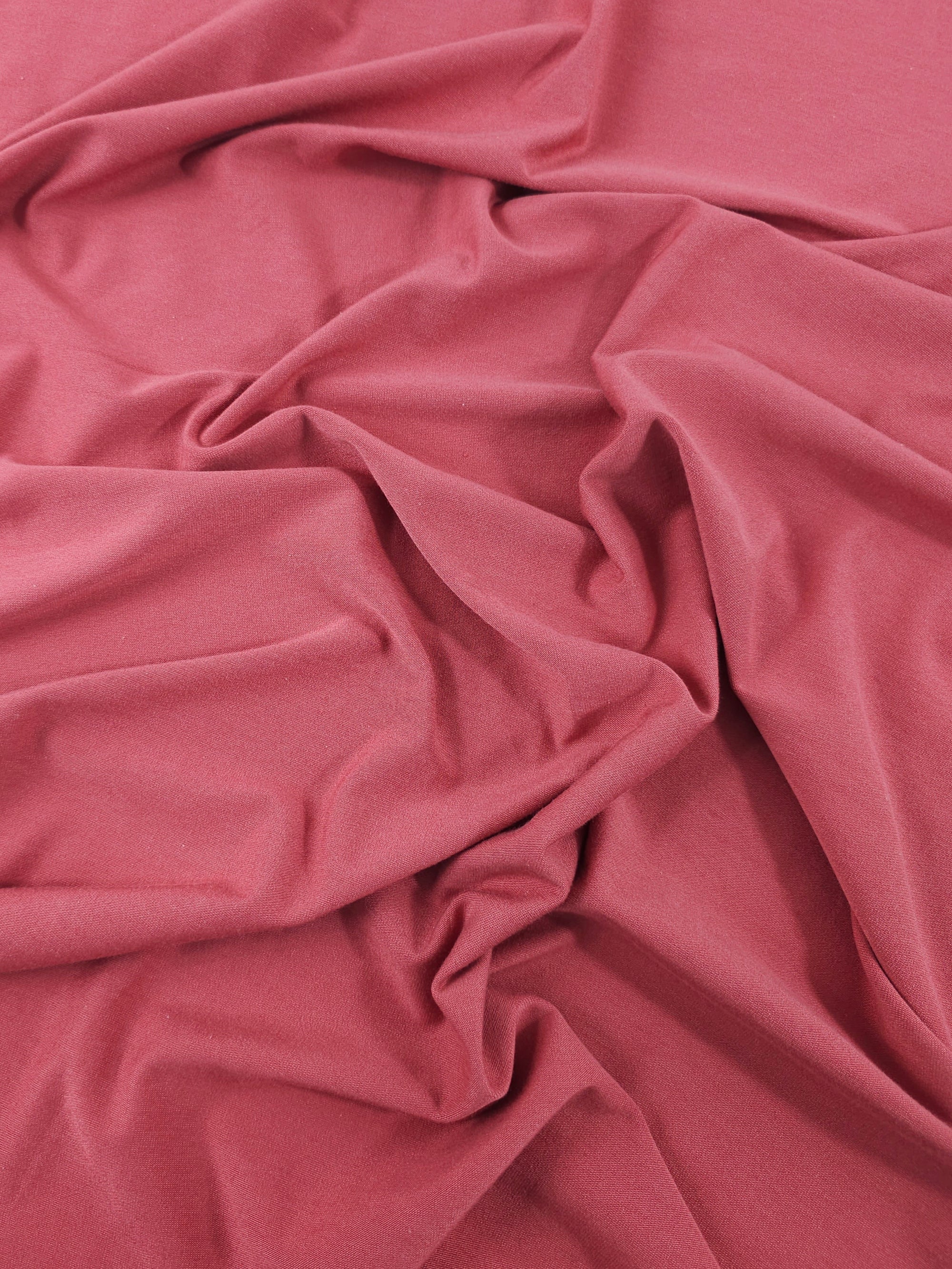 Rosy Pink Organic Bamboo Cotton Jersey