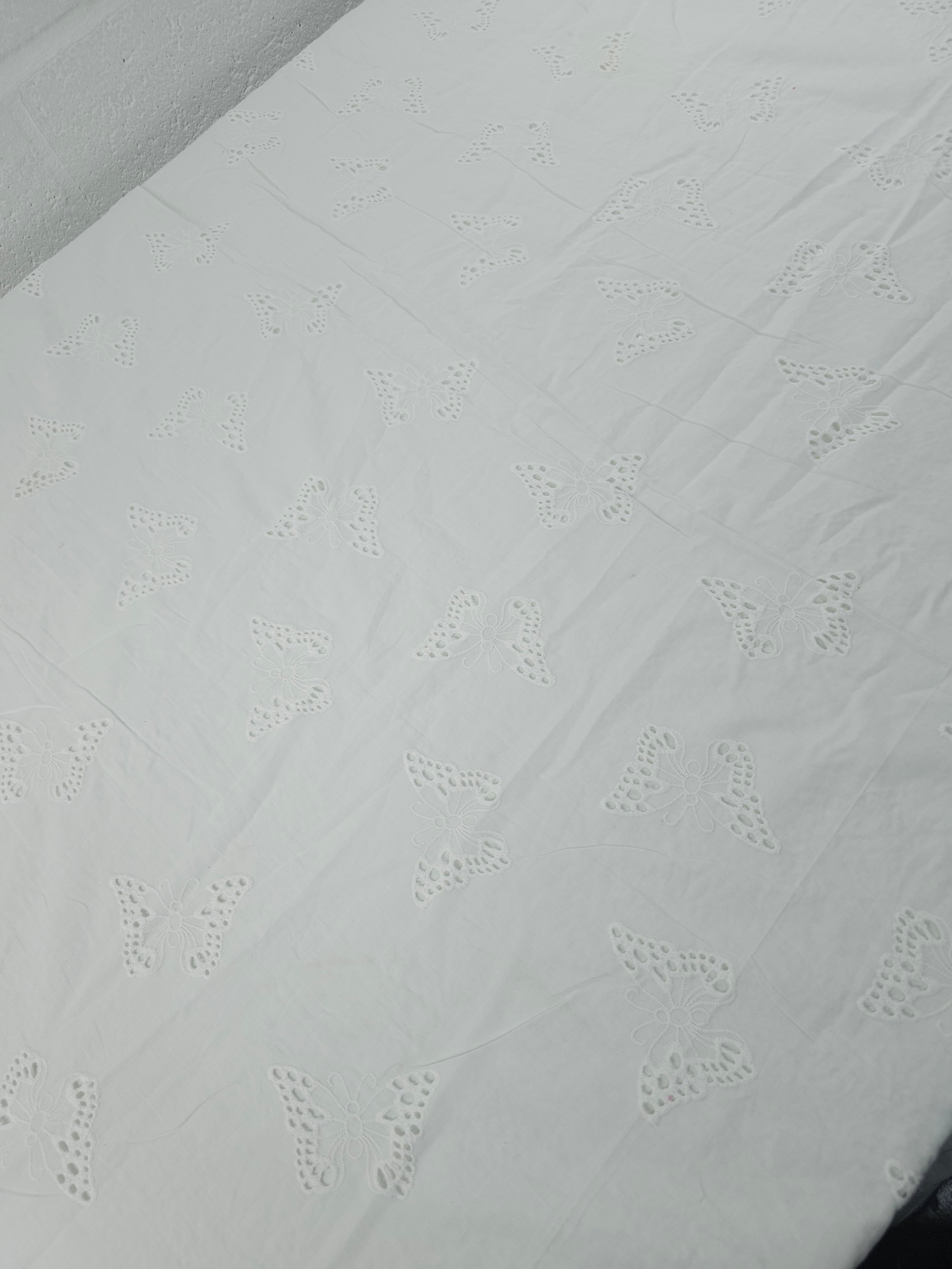 White Butterfly Fine Cotton Poplin Broderie Anglaise