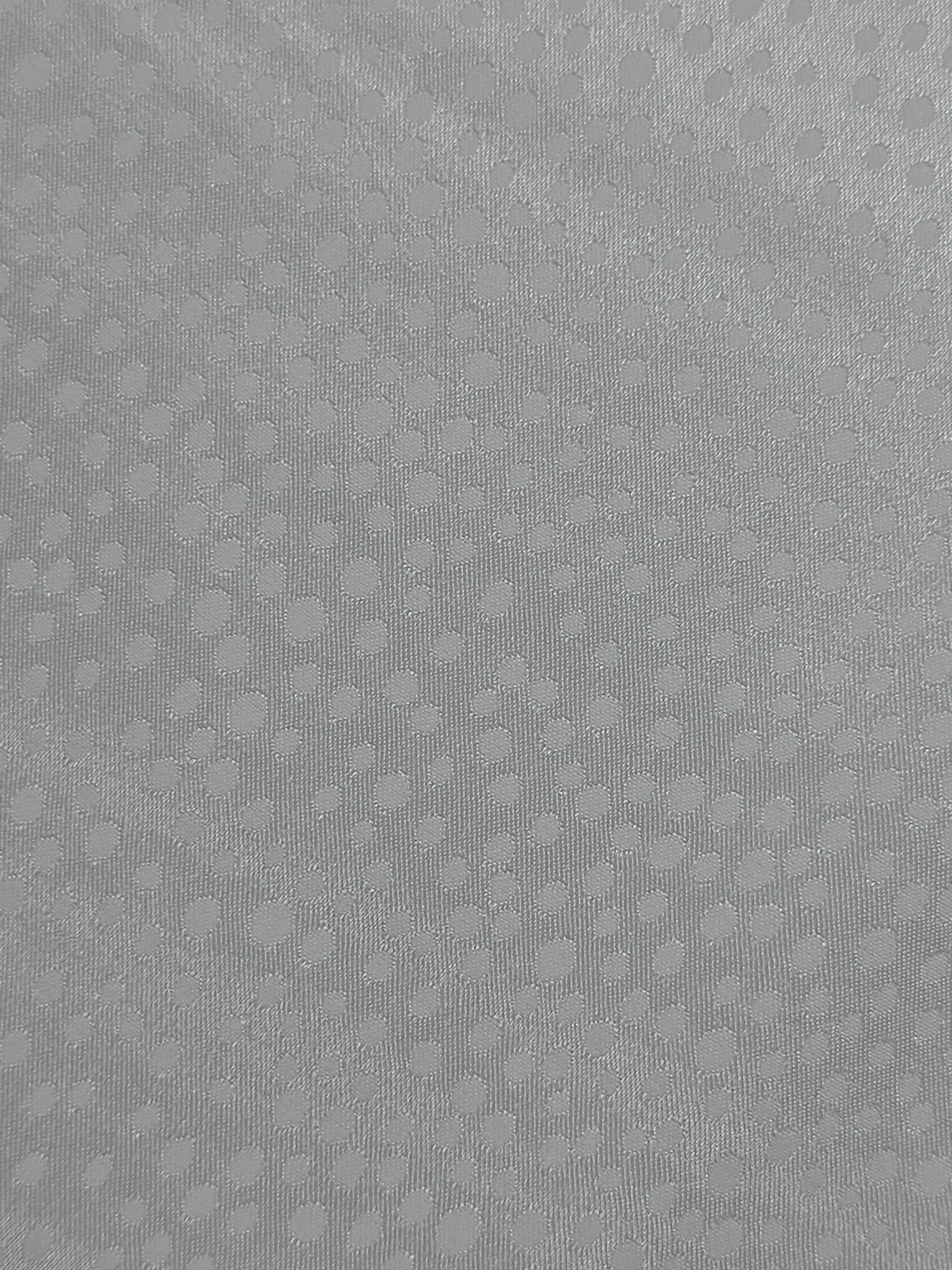 White Mini Polka Viscose Satin Jacquard