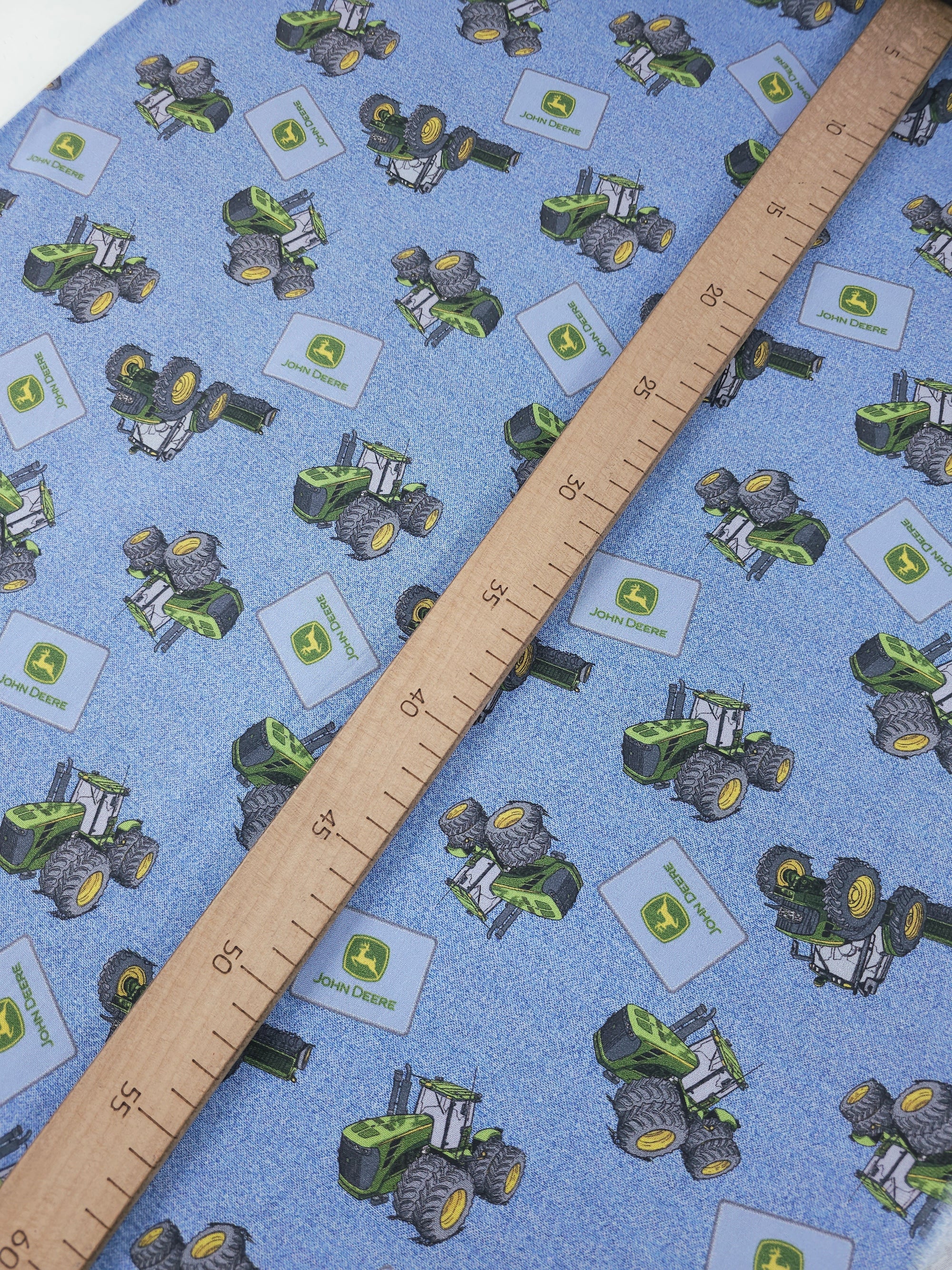 J*O*H*N* *D*E*E*R*E Denim Look Tractor Patch 100% Cotton