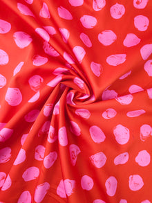  Pink/Red Irregular Spot Cotton Sateen