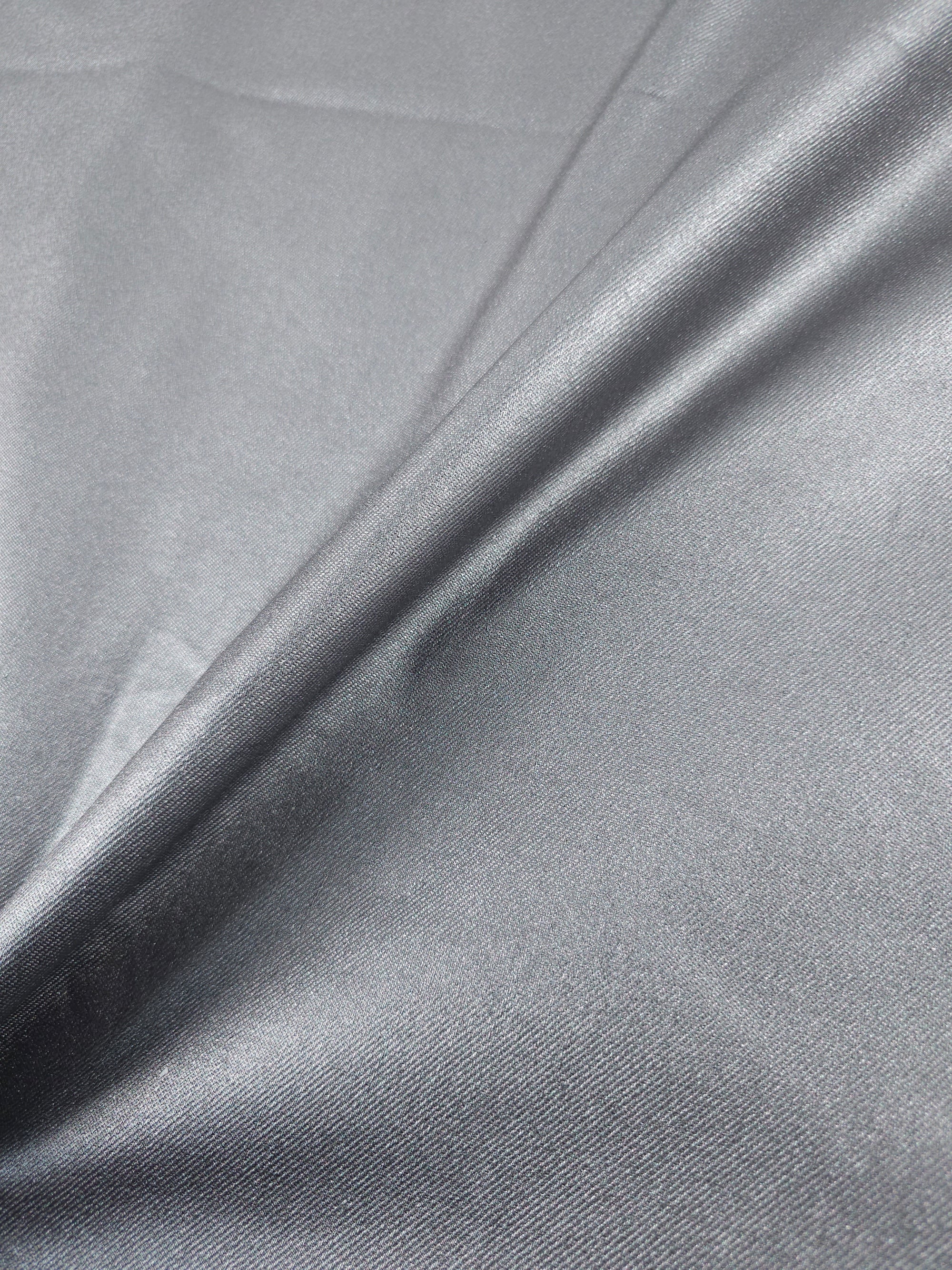 Misty Silver Metallic Denim