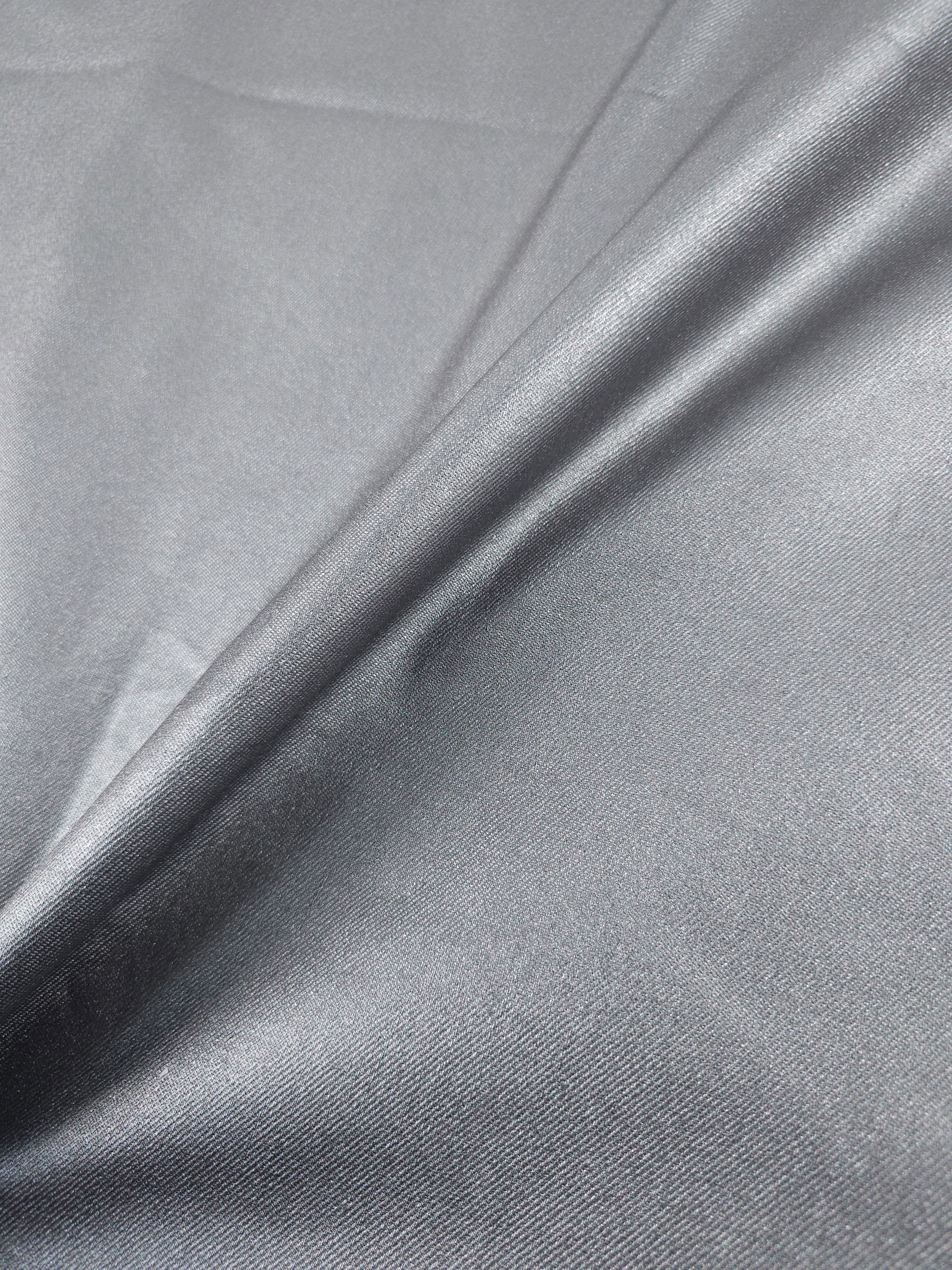 Misty Silver Metallic Denim