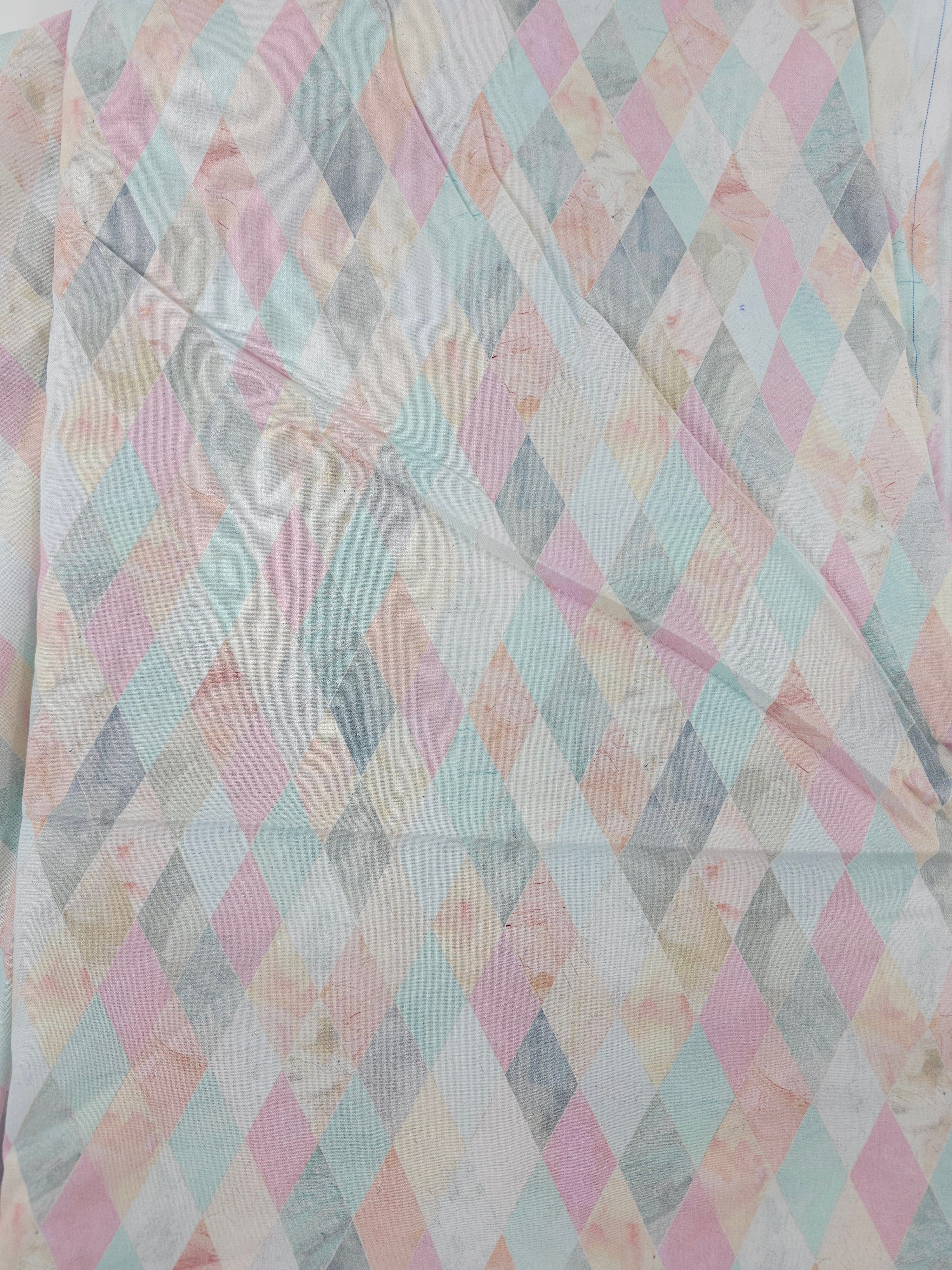 Pastel diamond Cotton- 3.5m piece