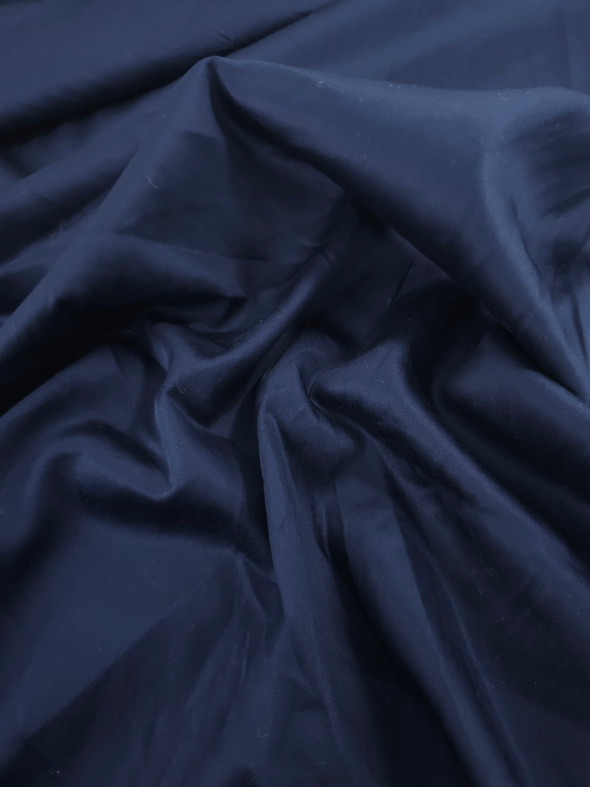 Midnight Navy Cotton Satin 60"