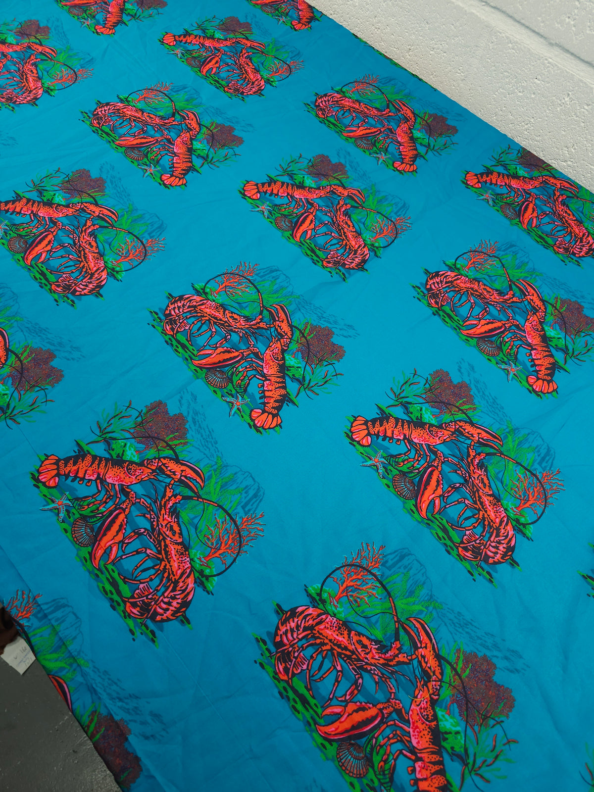 Teal Blue Lobster Lightweight Cambric Cotton - J Crew