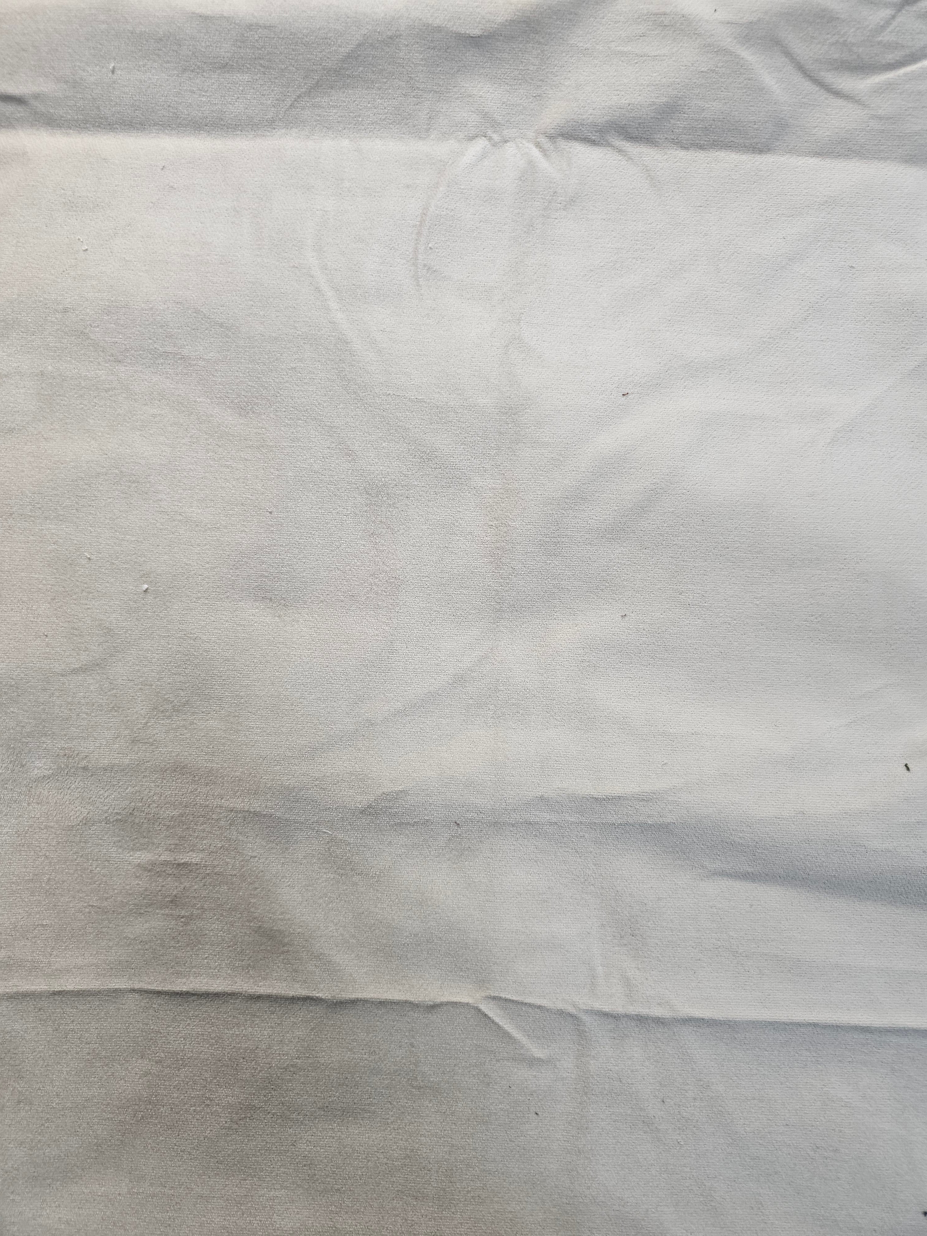 Sand White Cotton Velvet - 2.1m Piece