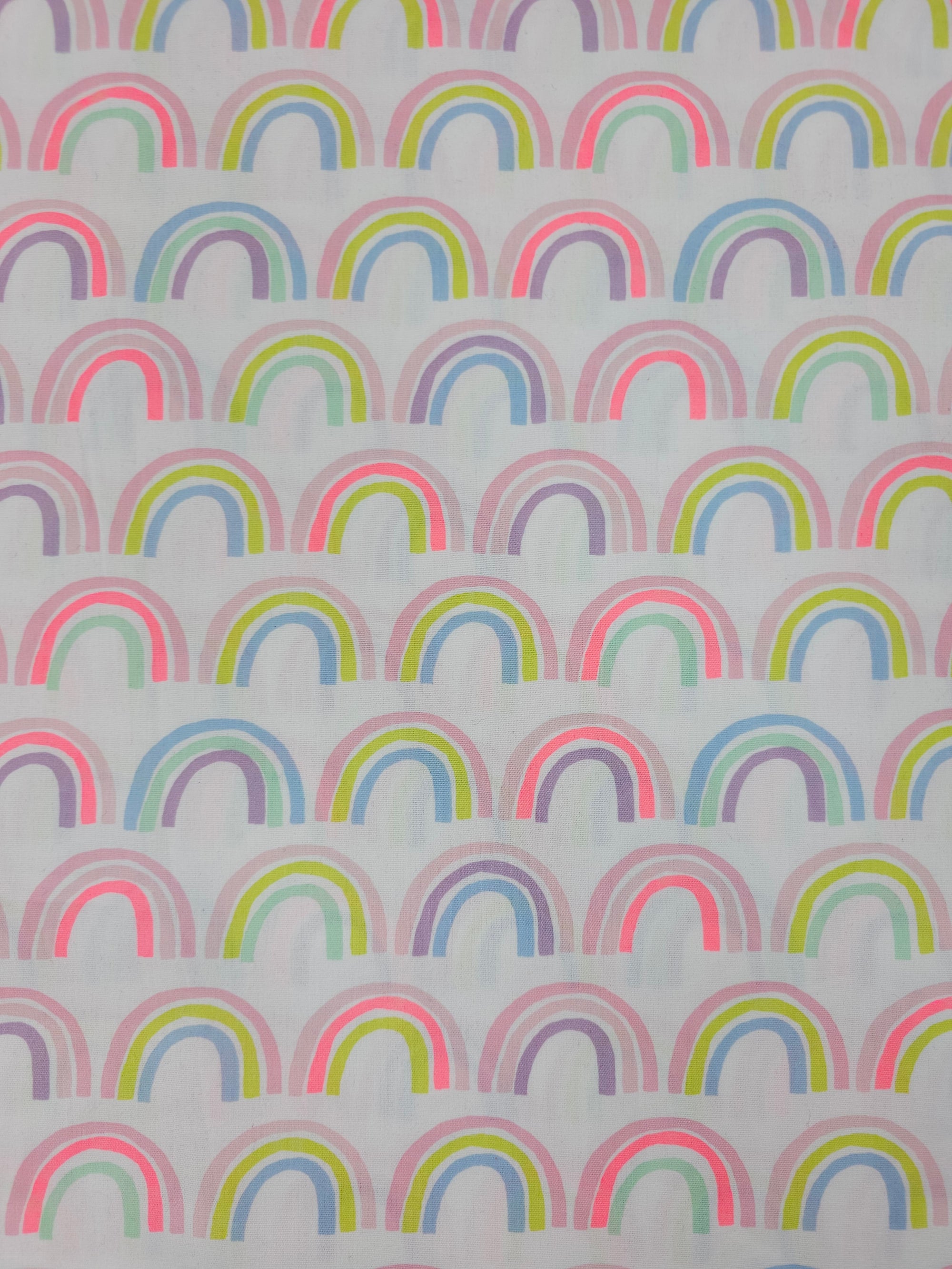 Neon/Pastel Rainbow 100% Cotton 106" *EXTRA WIDE*