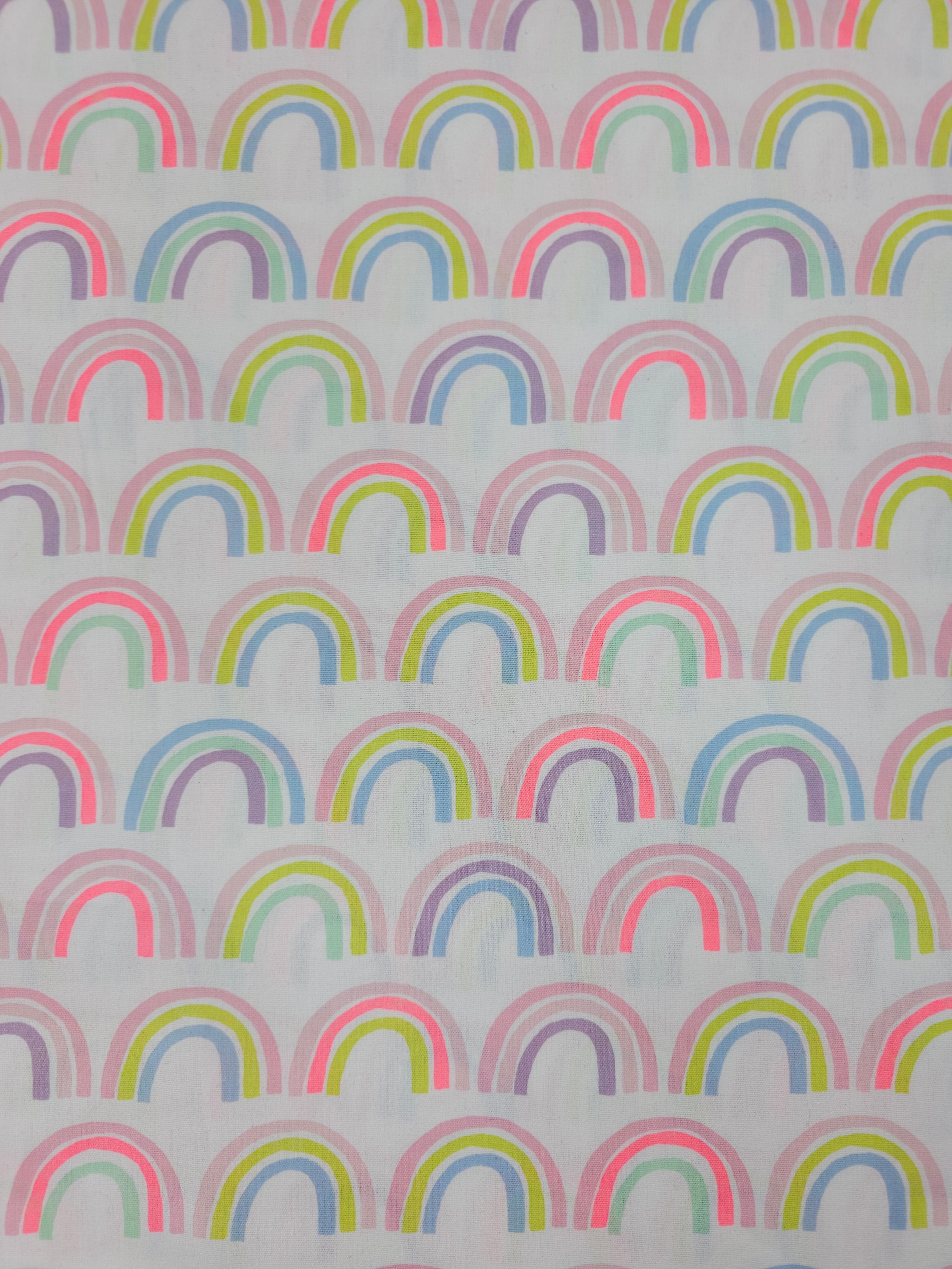 Neon/Pastel Rainbow 100% Cotton 106" *EXTRA WIDE*