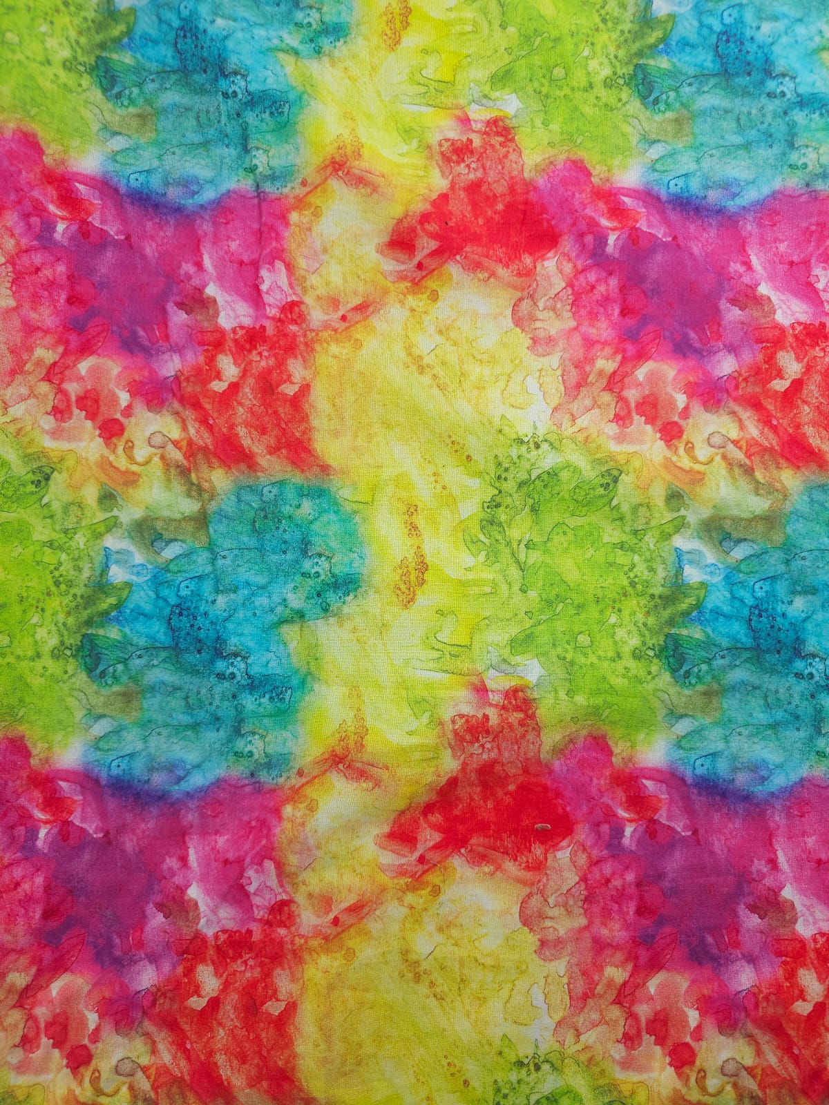 Rainbow Splotch Cotton - 6m Piece