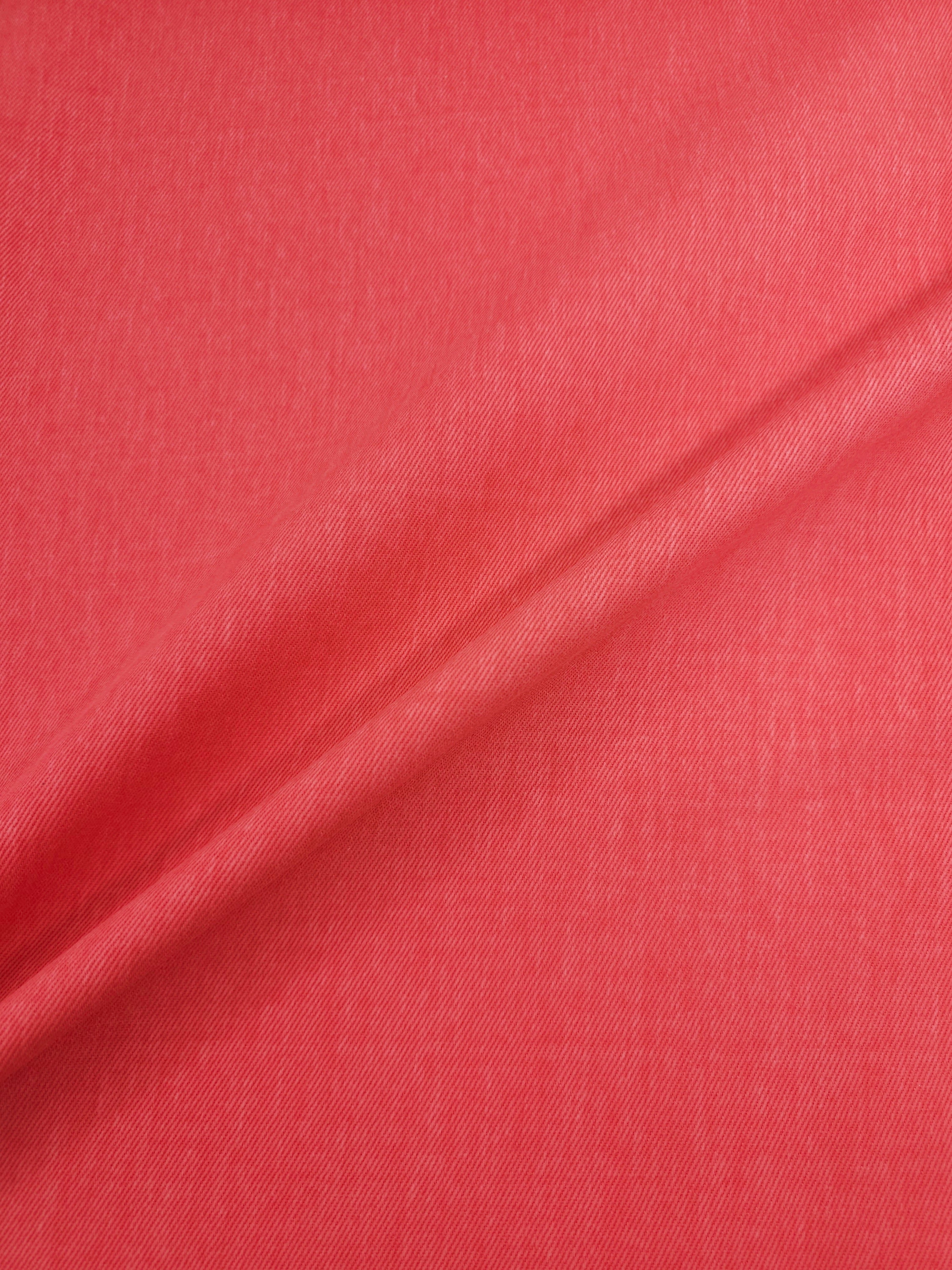 Coral Washed Twill Denim